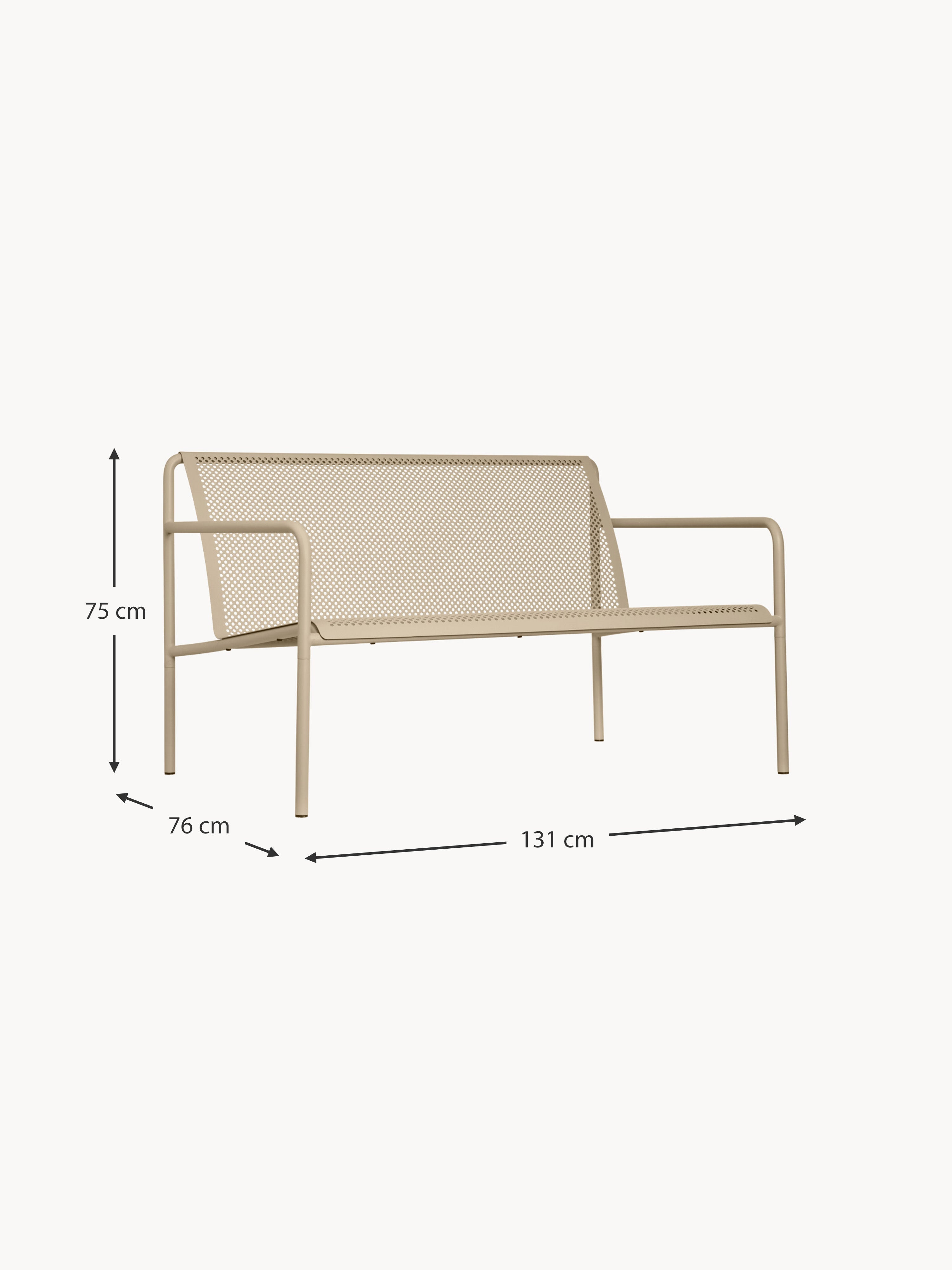 Dapple Steel Garden Sofa (2-seater)