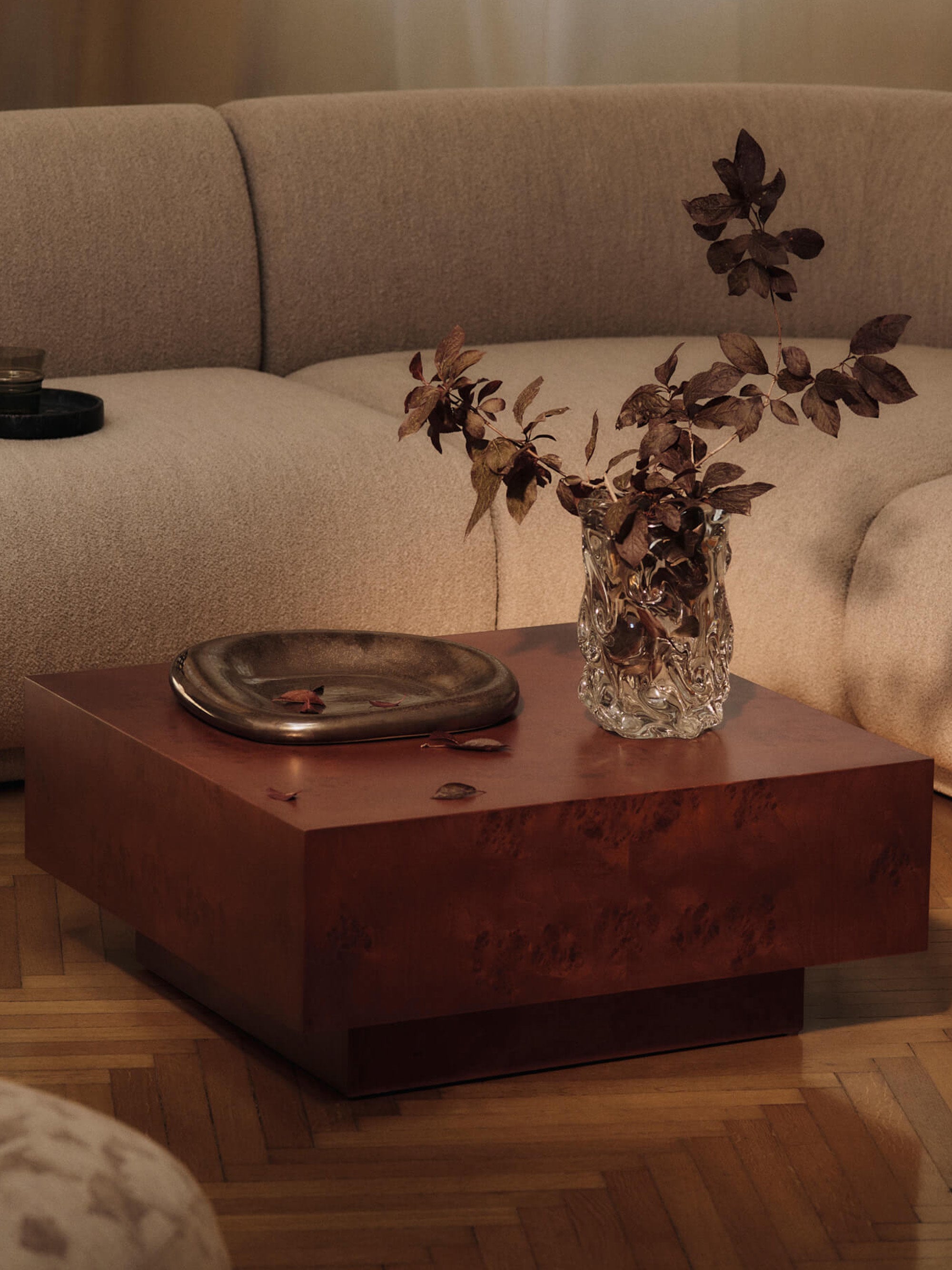 Burl Wooden Coffee Table