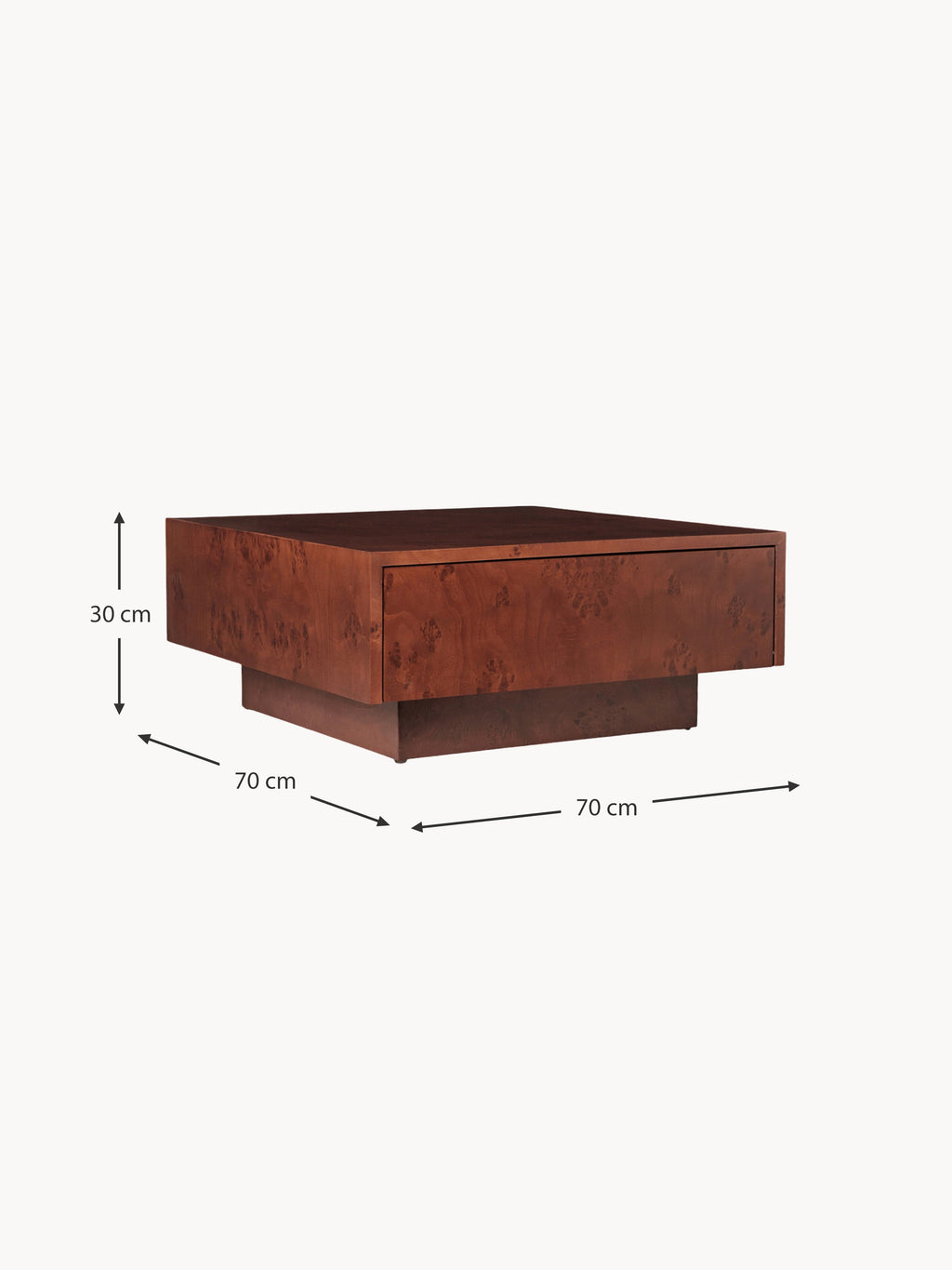 Burl Wooden Coffee Table