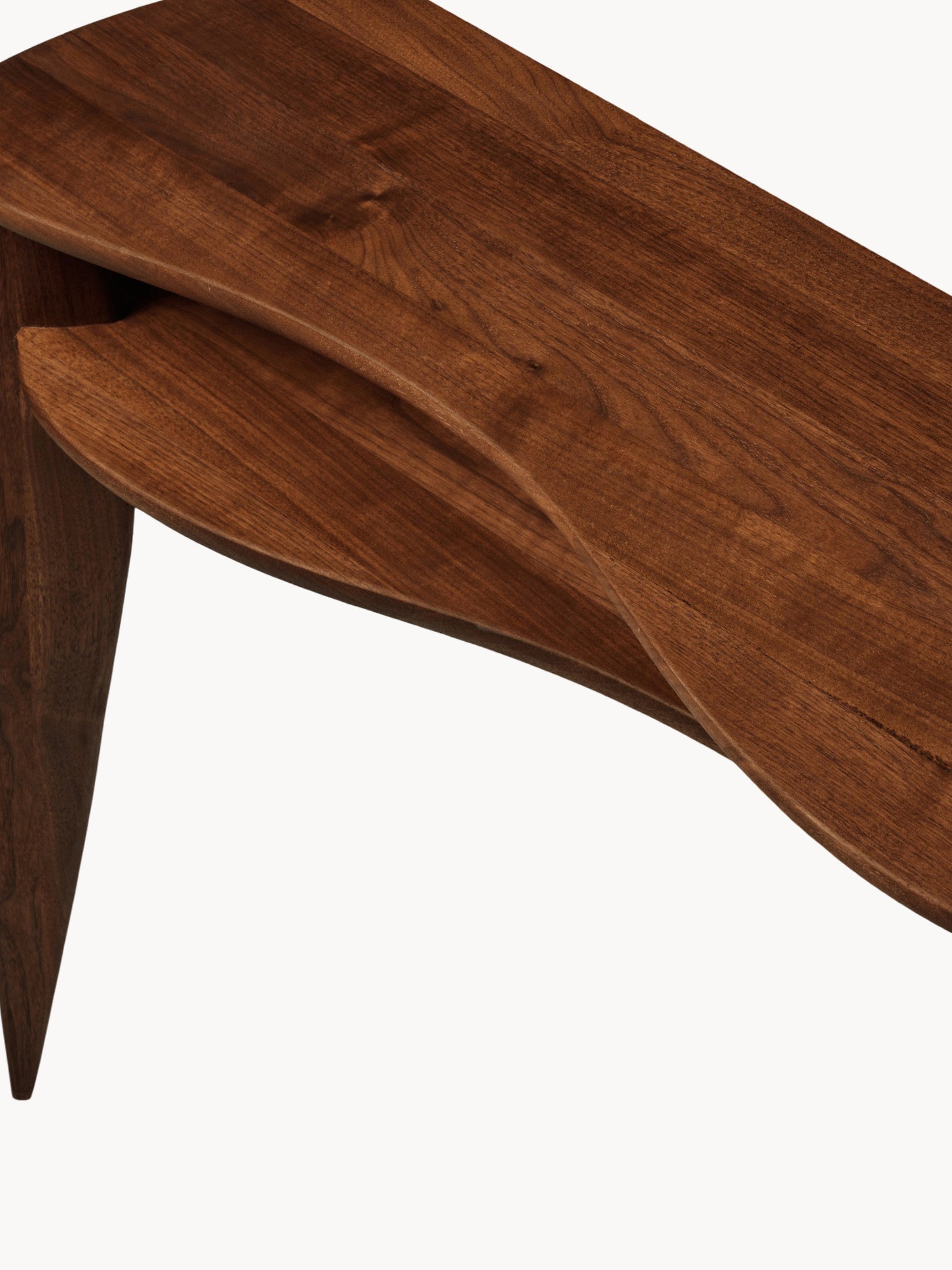 Feve Walnut Wood Console Table