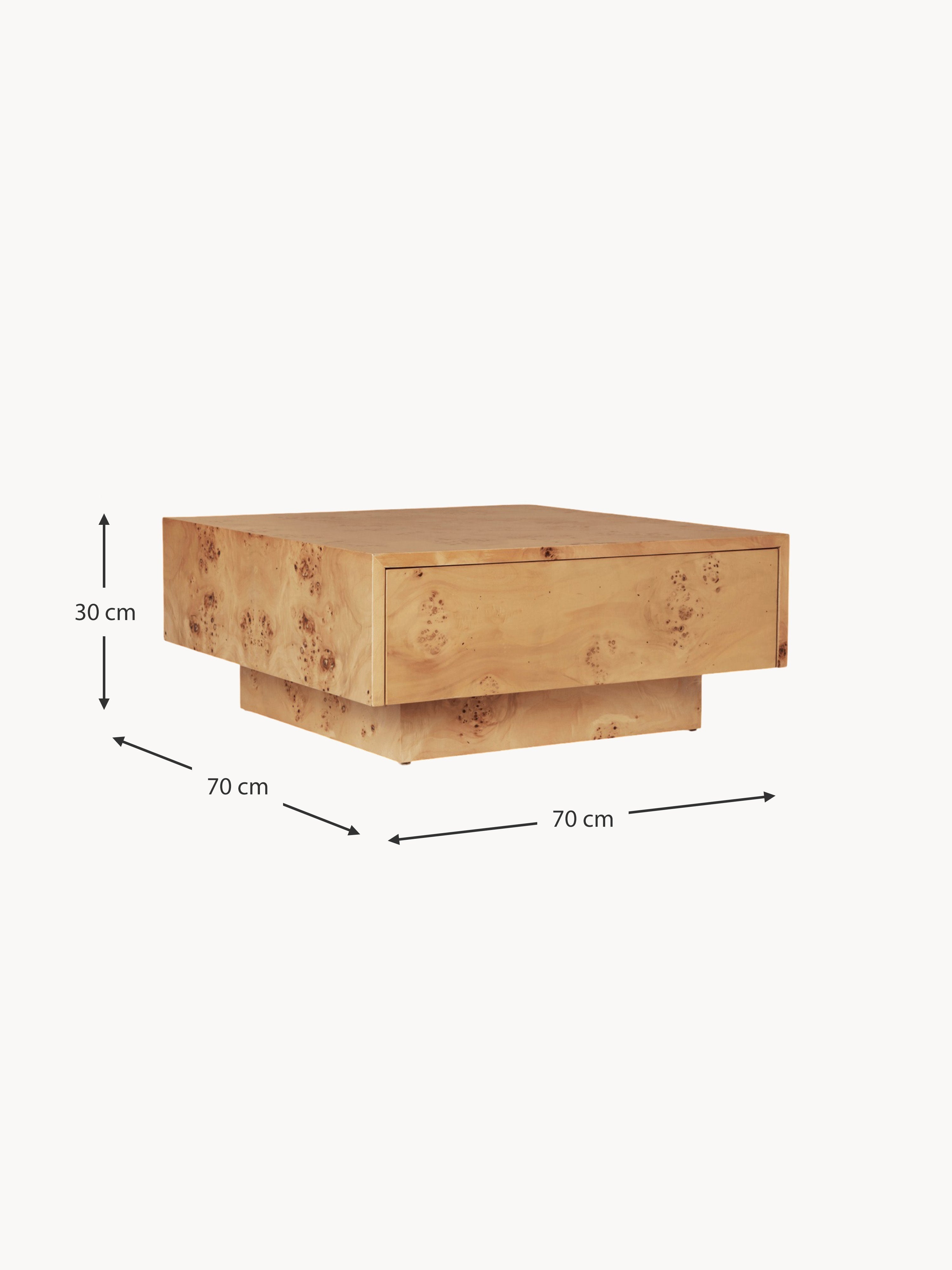 Burl Wooden Coffee Table