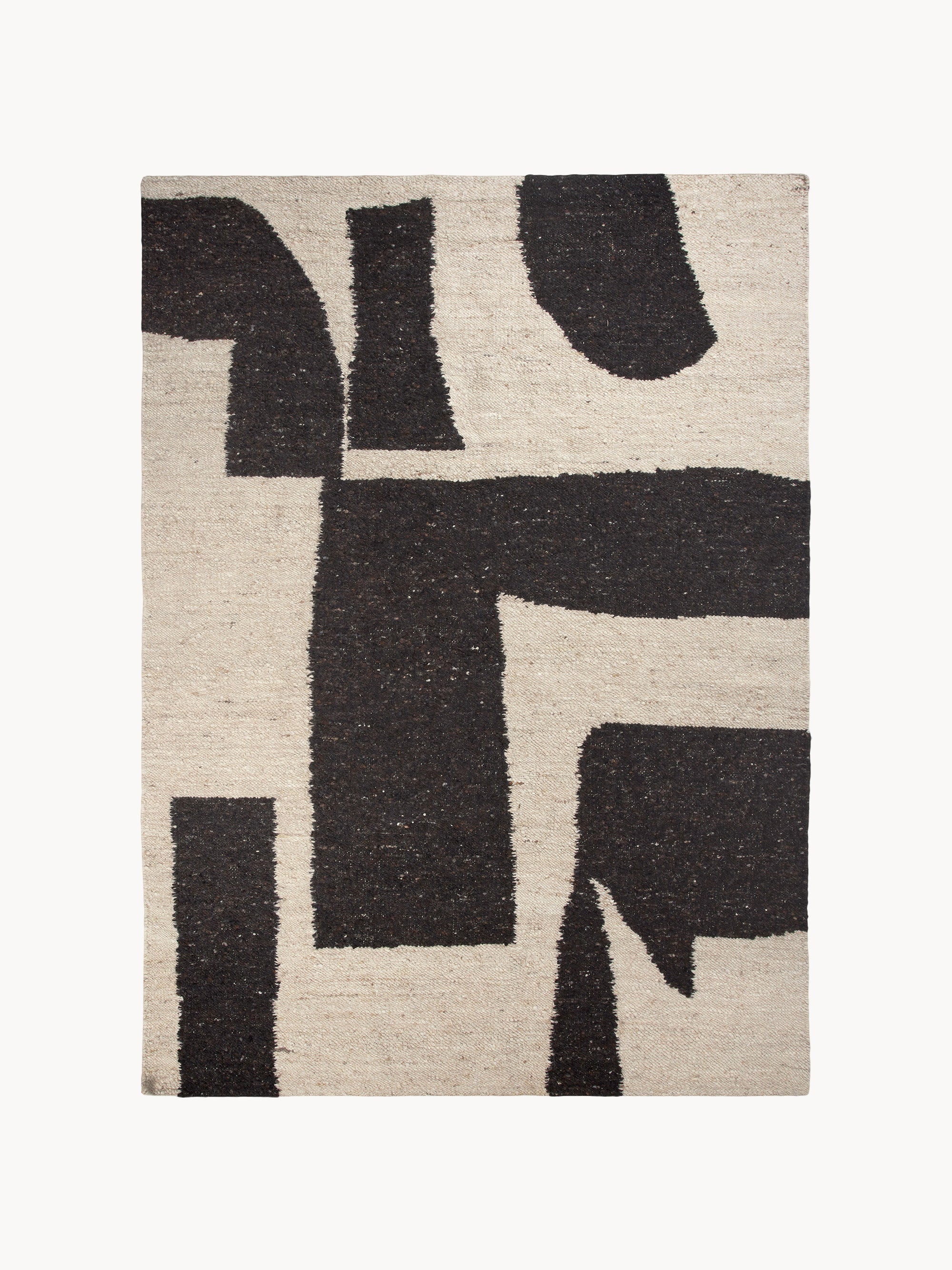 Gallery image 1 - Handwoven Wool Low-Pile Rug Piece