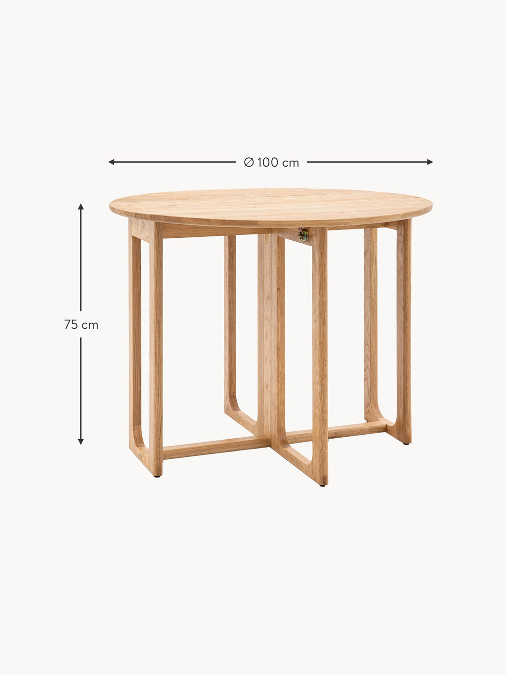 Craft Round Folding Dining Table, Ø 100 cm