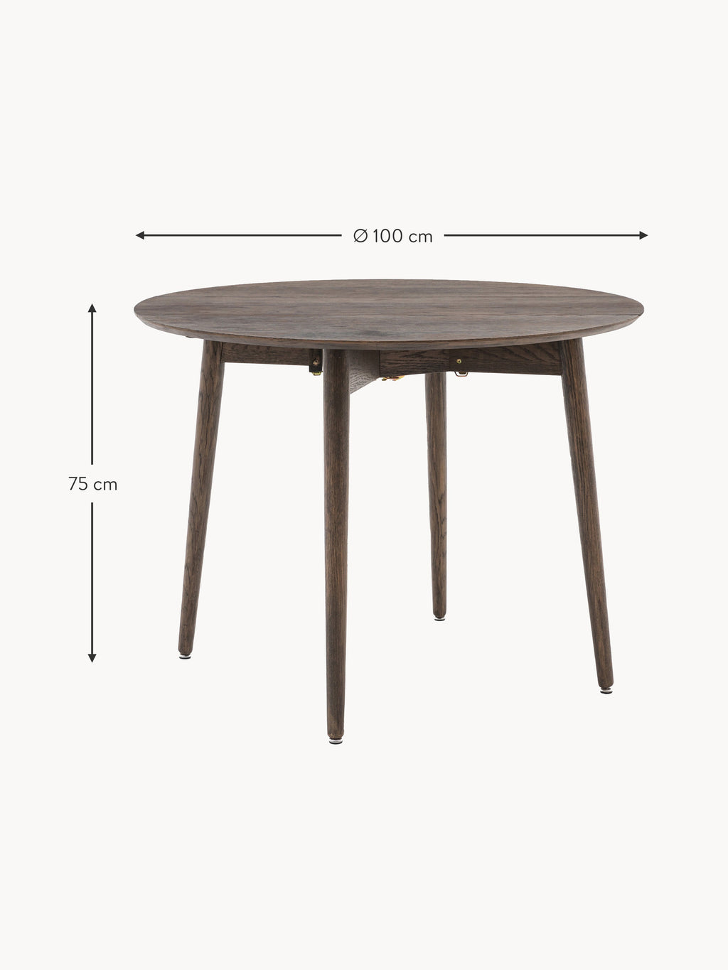 Hatfield Round Folding Dining Table, Ø 100 cm