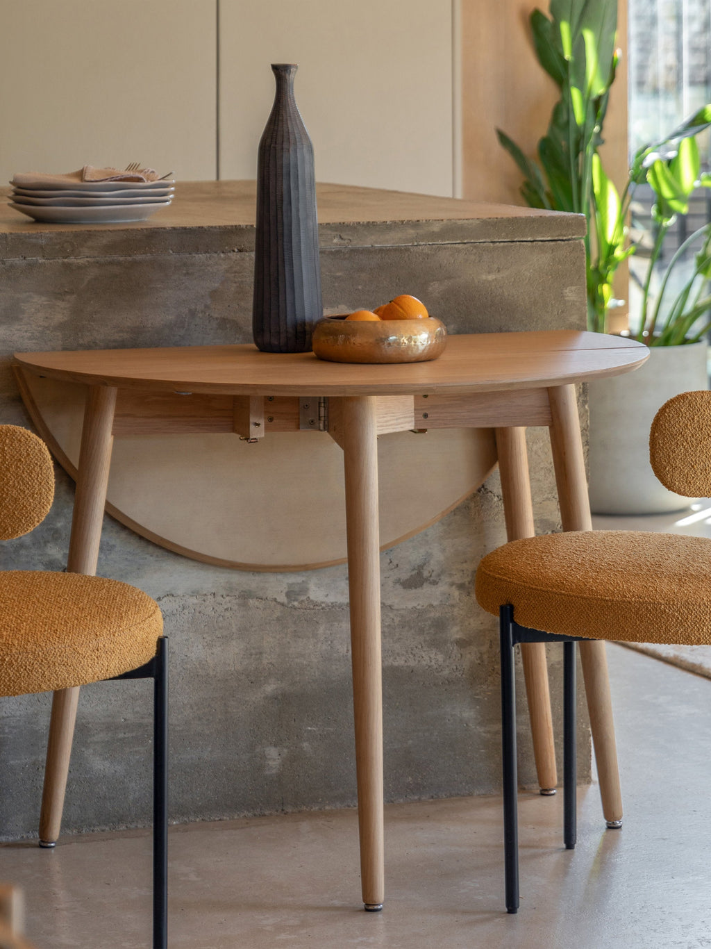 Hatfield Round Folding Dining Table, Ø 100 cm