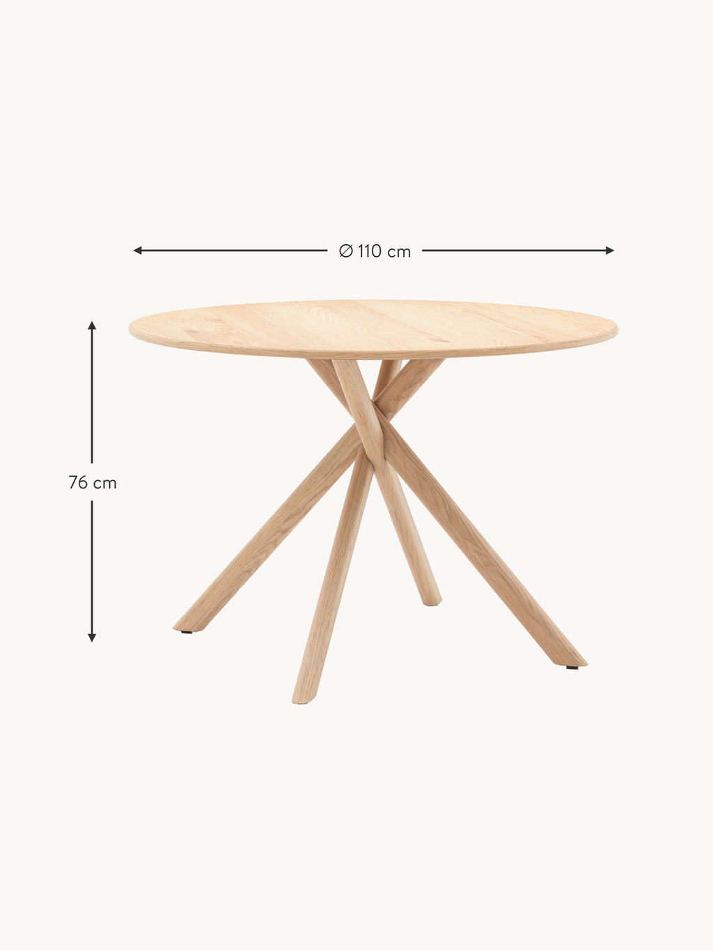 Korsa Round Dining Table, Ø 110 cm