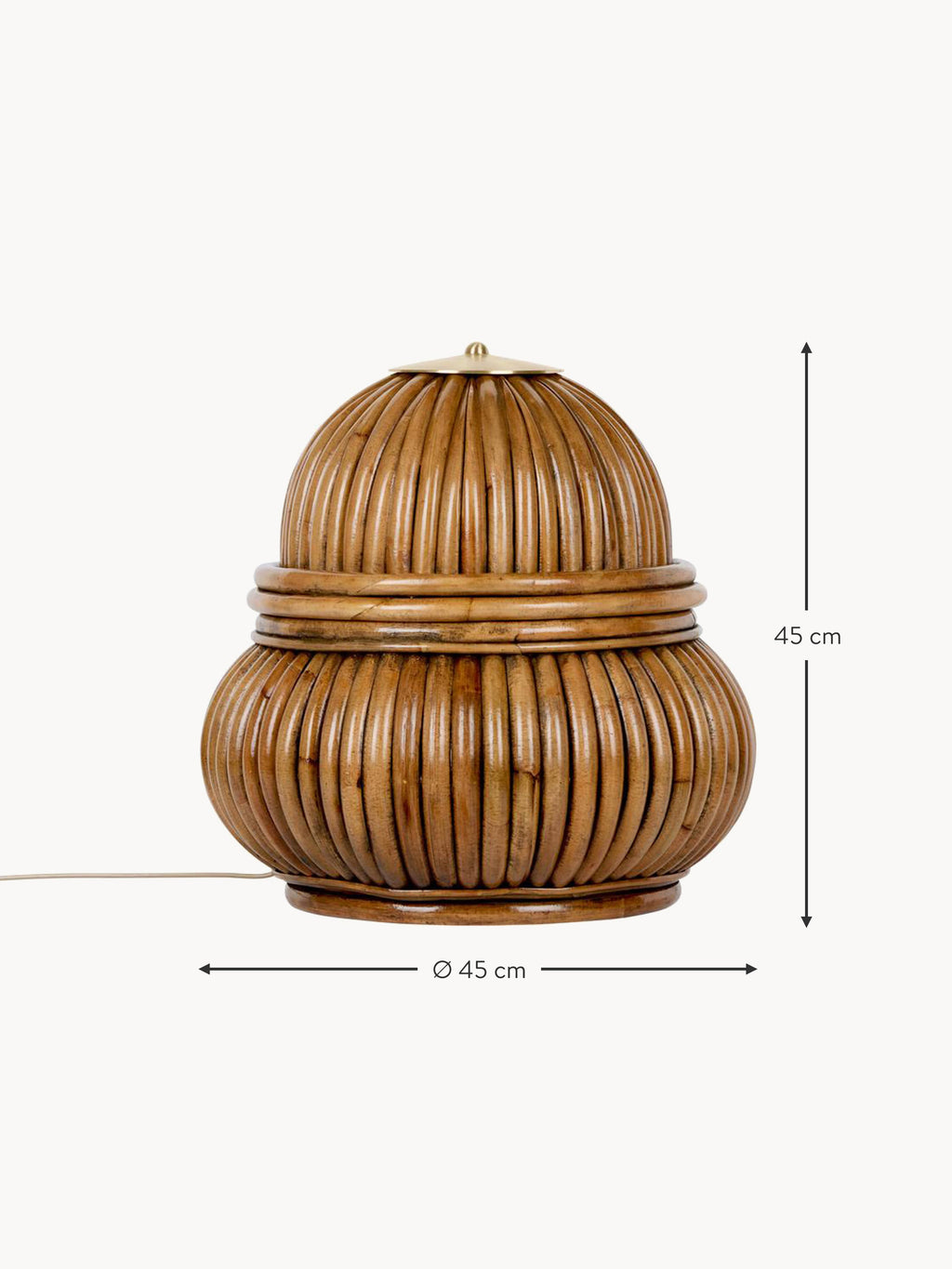Bohemian Small Rattan Floor Lamp