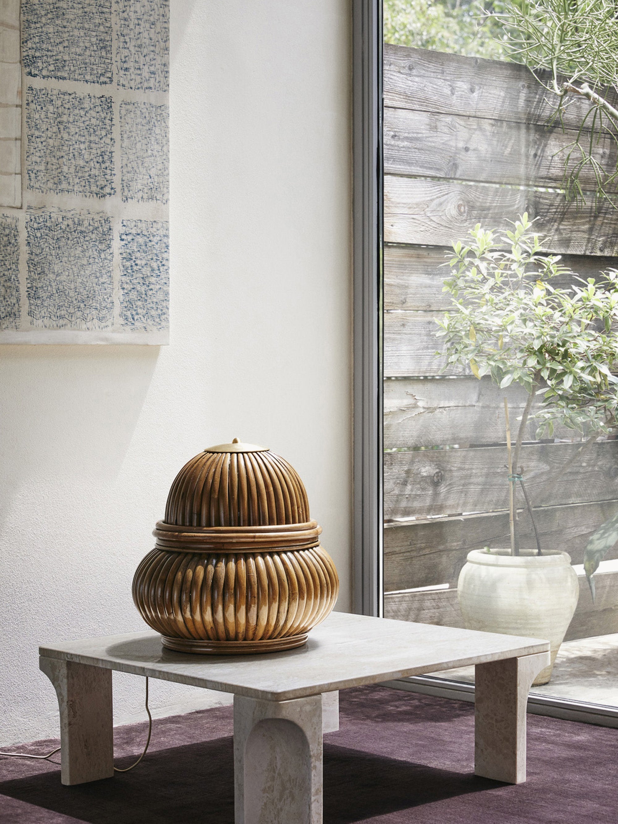 Bohemian Small Rattan Floor Lamp