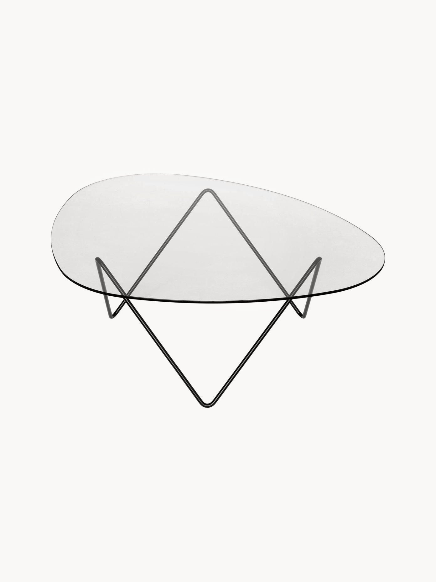 Gallery image 1 - Handmade Oval Coffee Table Pedrera with Glass Top