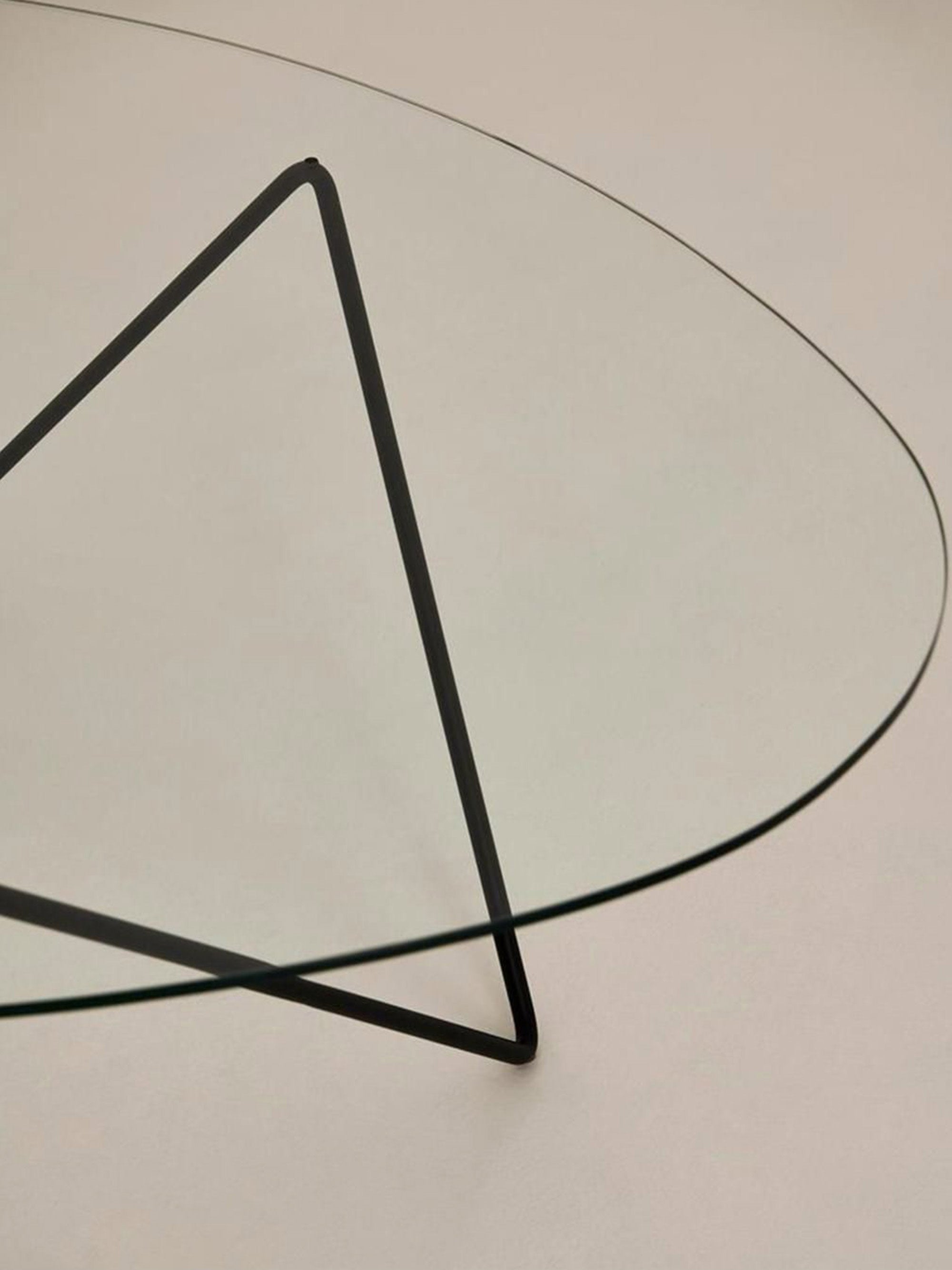 Pedrera Handmade Oval Coffee Table with Glass Top