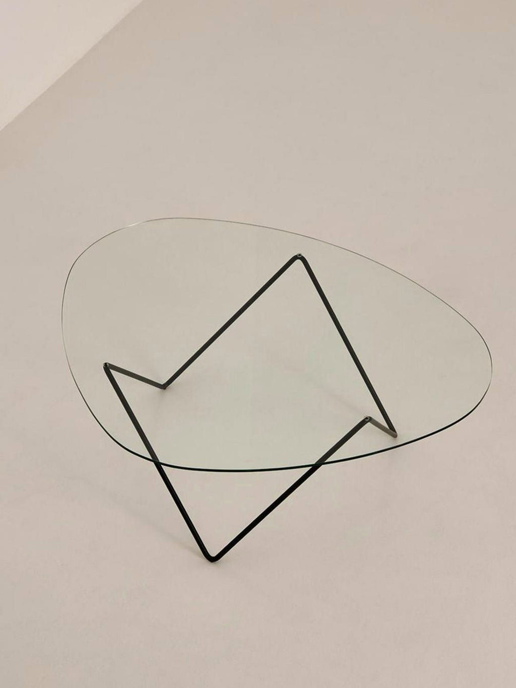 Pedrera Handmade Oval Coffee Table with Glass Top
