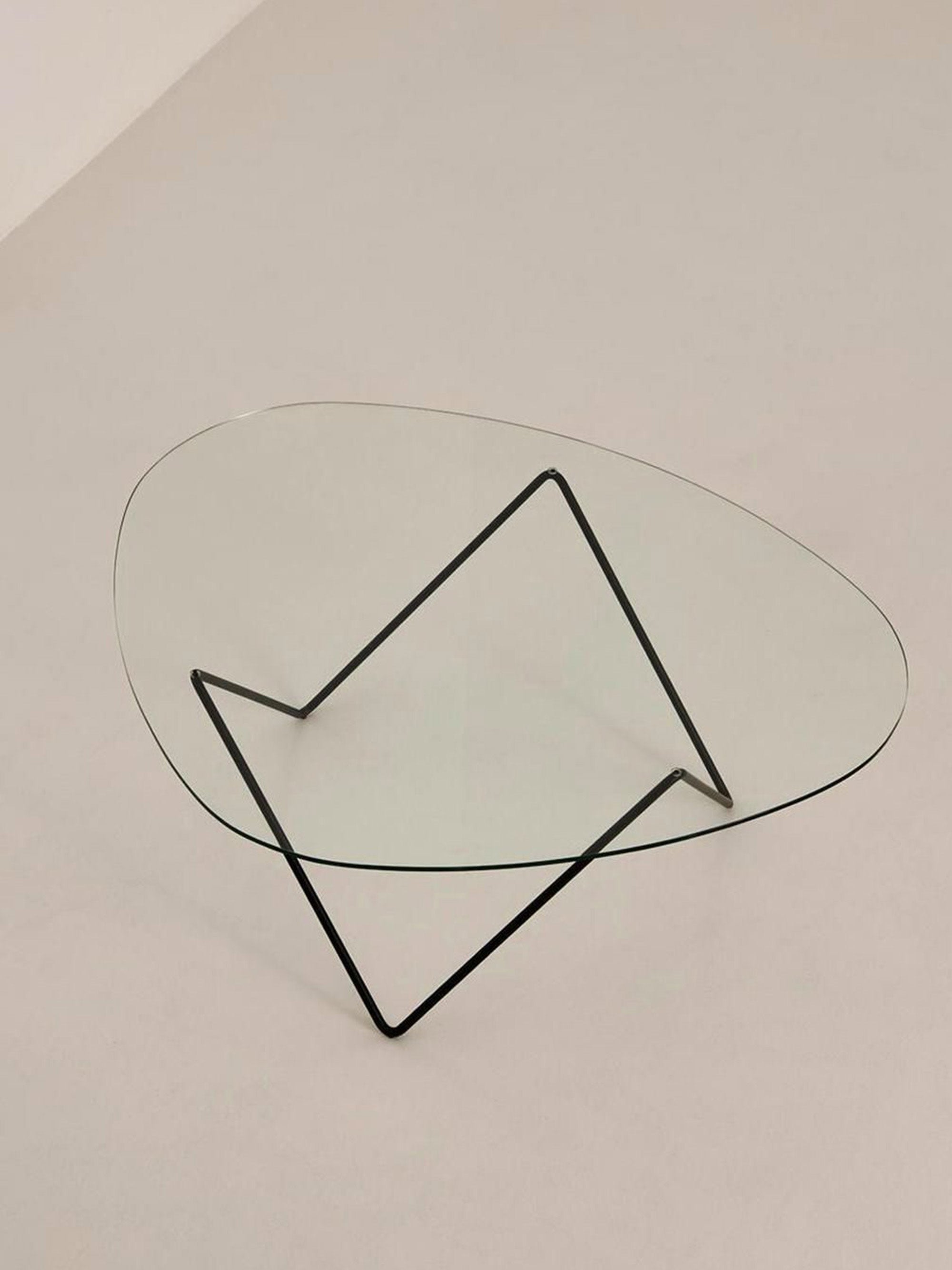 Pedrera Handmade Oval Coffee Table with Glass Top