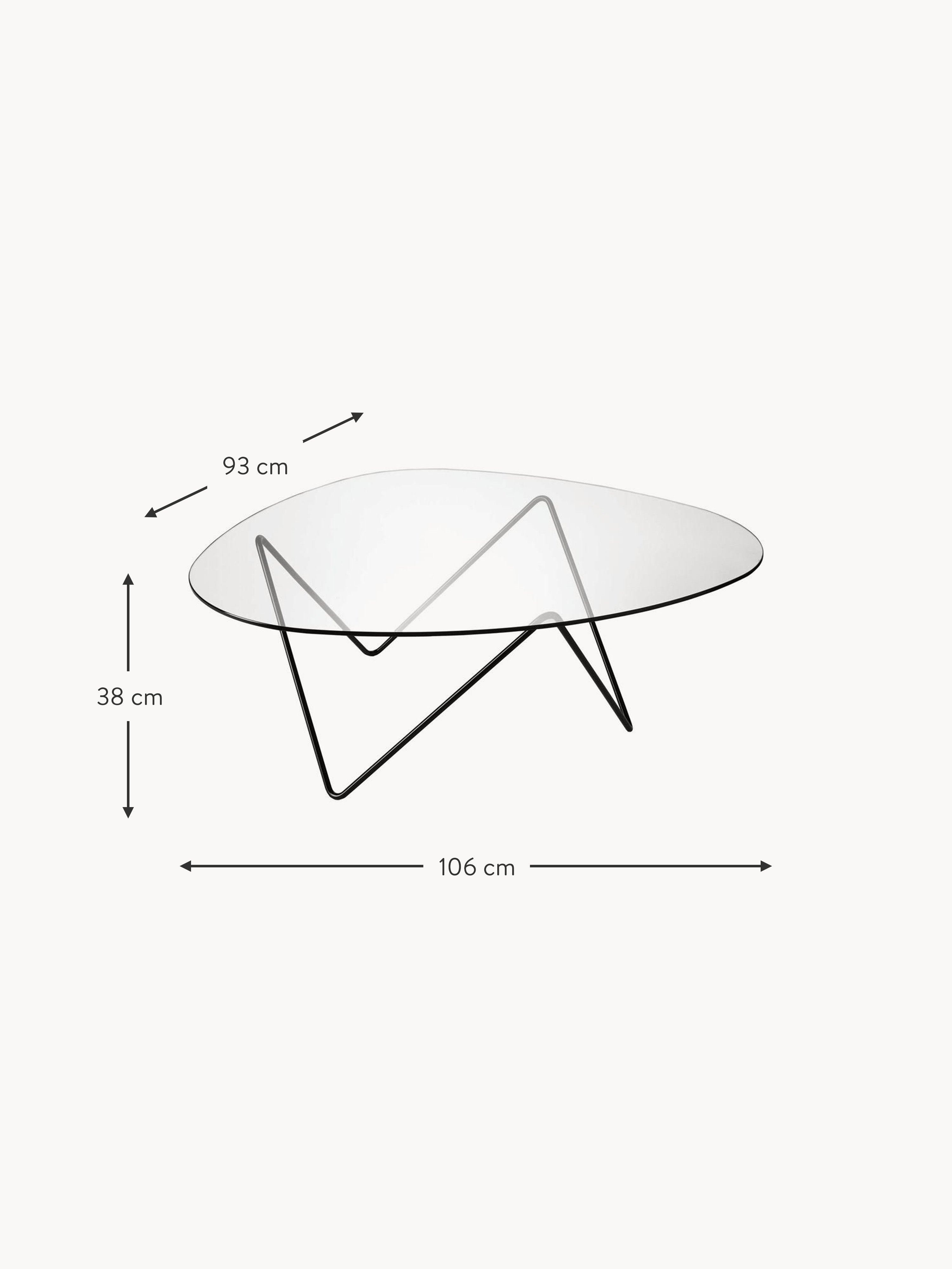 Pedrera Handmade Oval Coffee Table with Glass Top