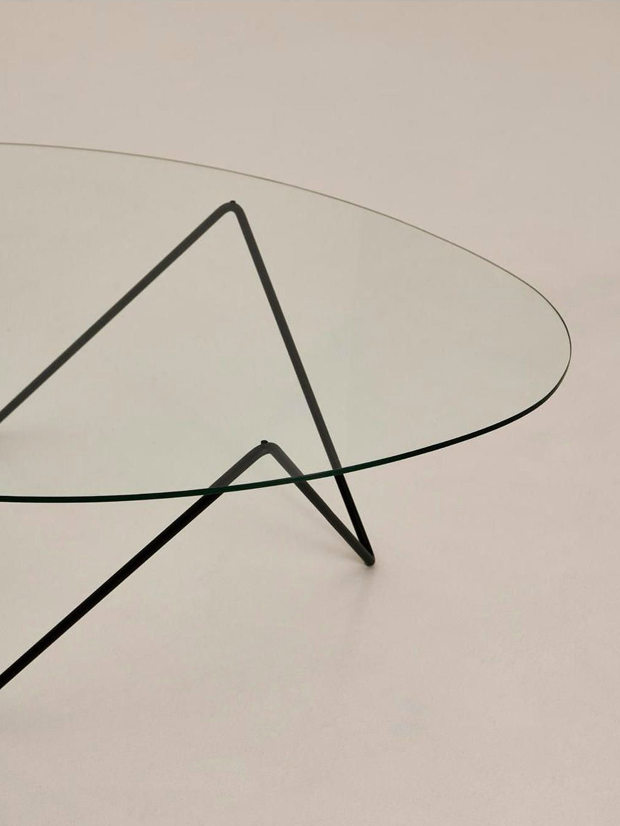 Pedrera Handmade Oval Coffee Table with Glass Top