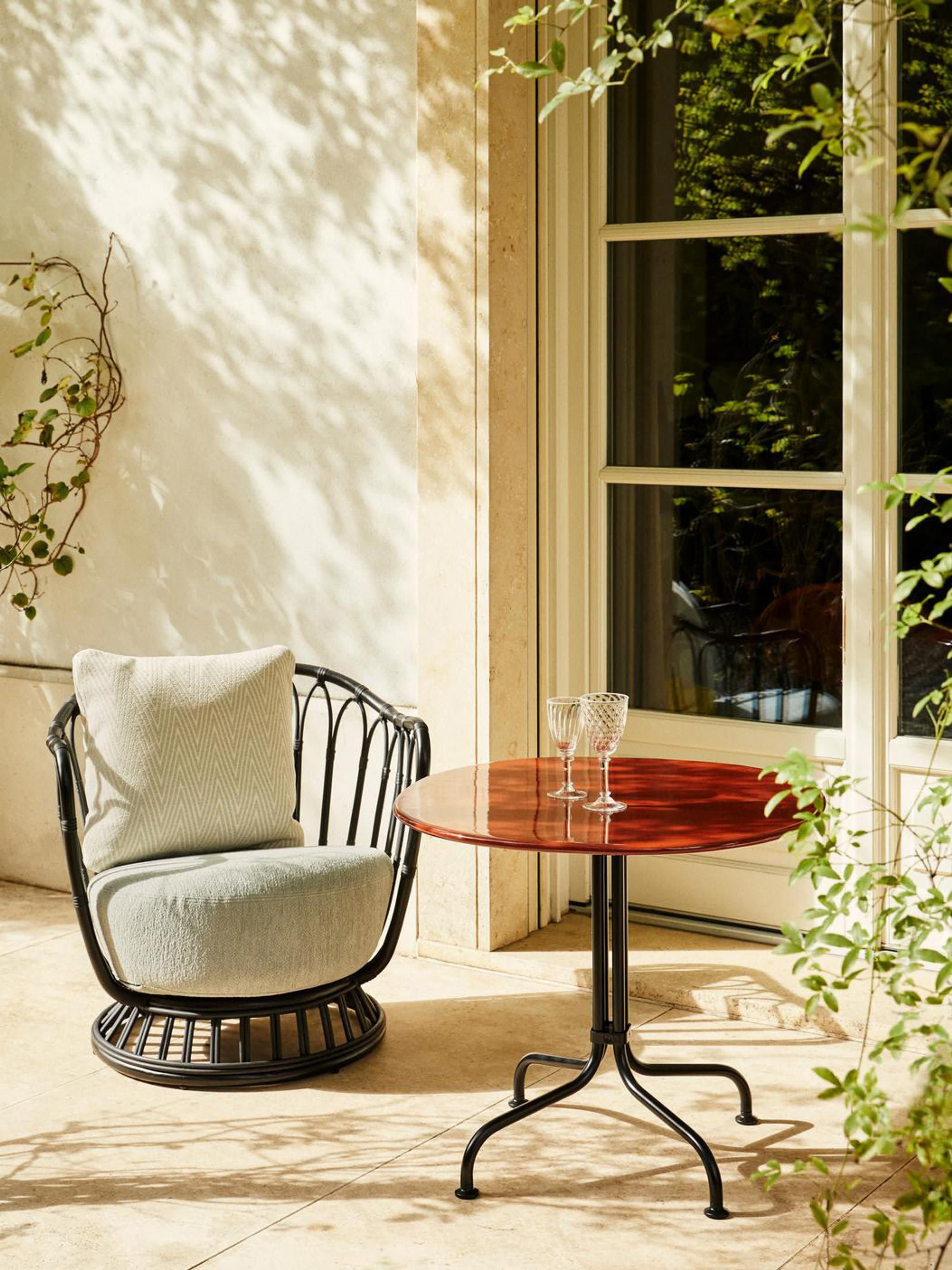 Carmel Round Bistro Table with Ceramic Top, Ø 75 x H 73 cm