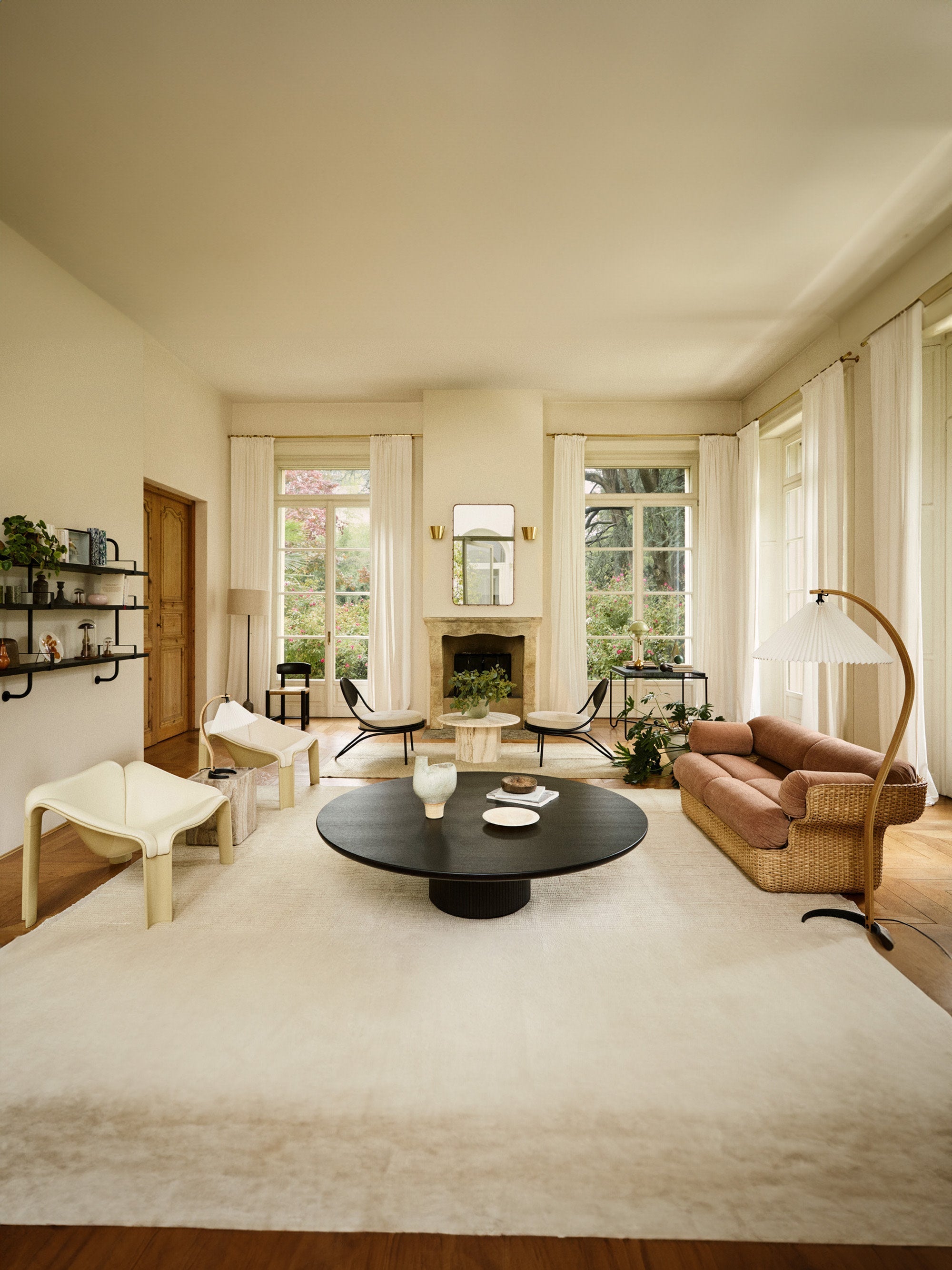 Epic Round Travertine Coffee Table