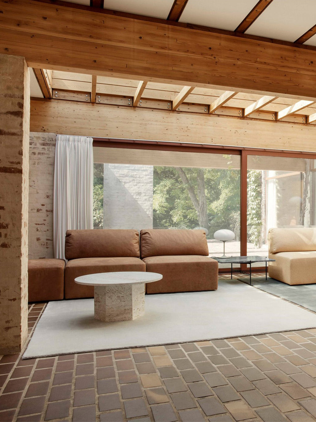 Epic Round Travertine Coffee Table