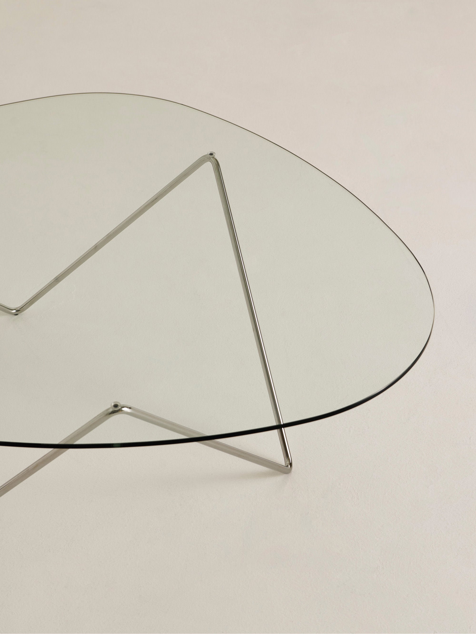 Pedrera Handmade Oval Coffee Table with Glass Top