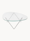 Gallery image 1 - Handmade Oval Coffee Table Pedrera with Glass Top