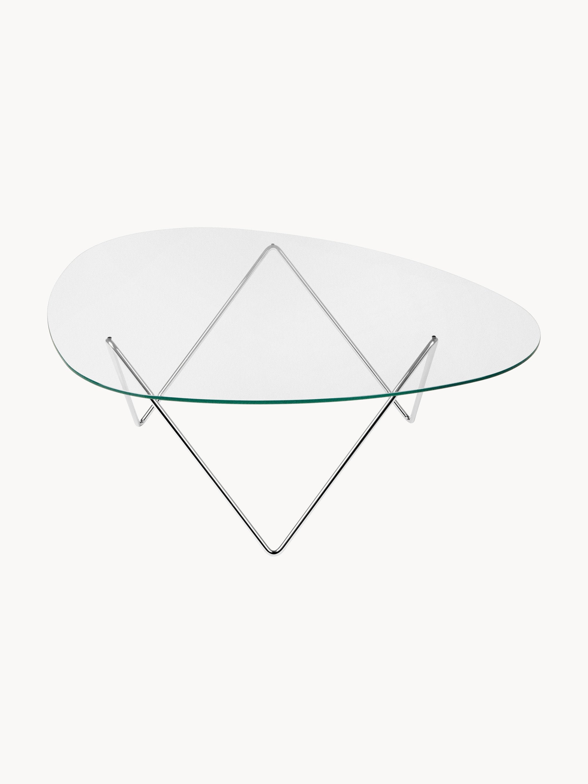 Gallery image 1 - Handmade Oval Coffee Table Pedrera with Glass Top