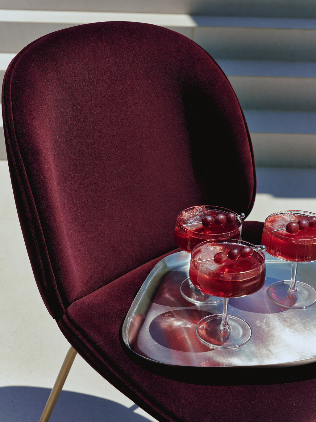 WESTWING x GUBI, Velvet Dining Chair Beetle by Delia Lachance