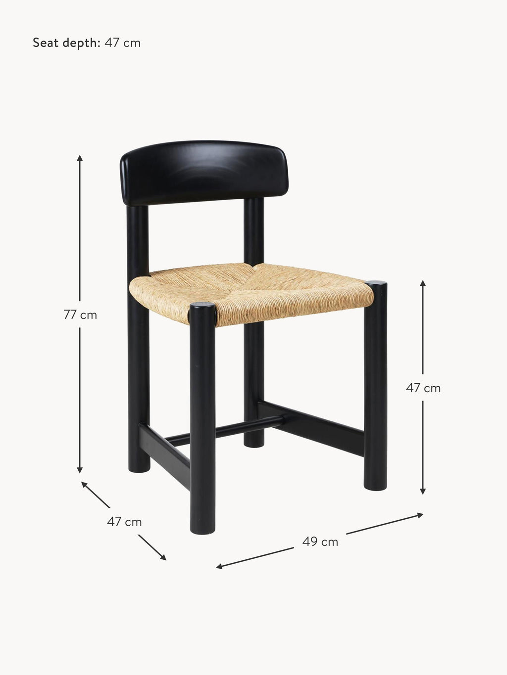 Daumiller Handmade Pine Wood Dining Chair