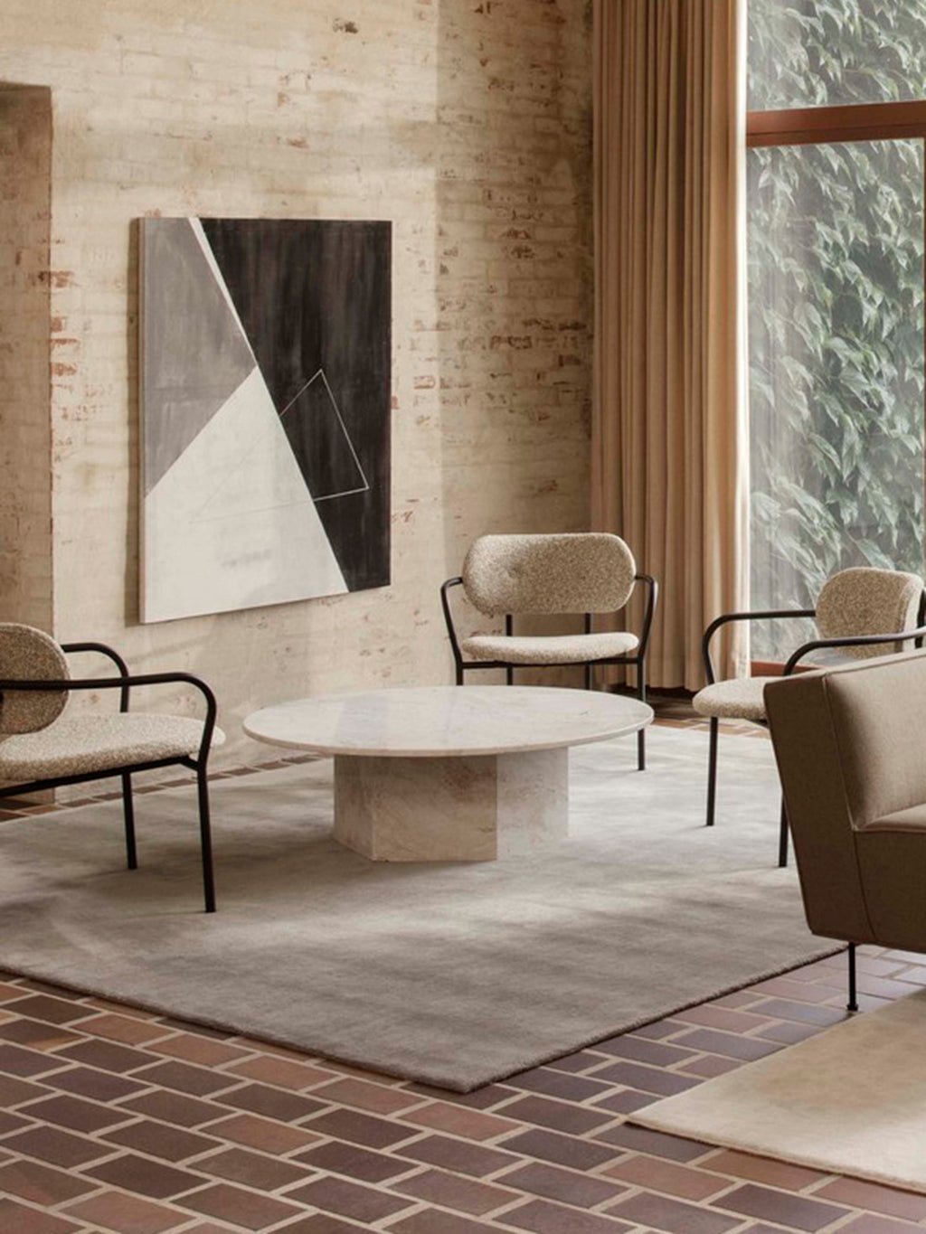Epic Round Travertine Coffee Table