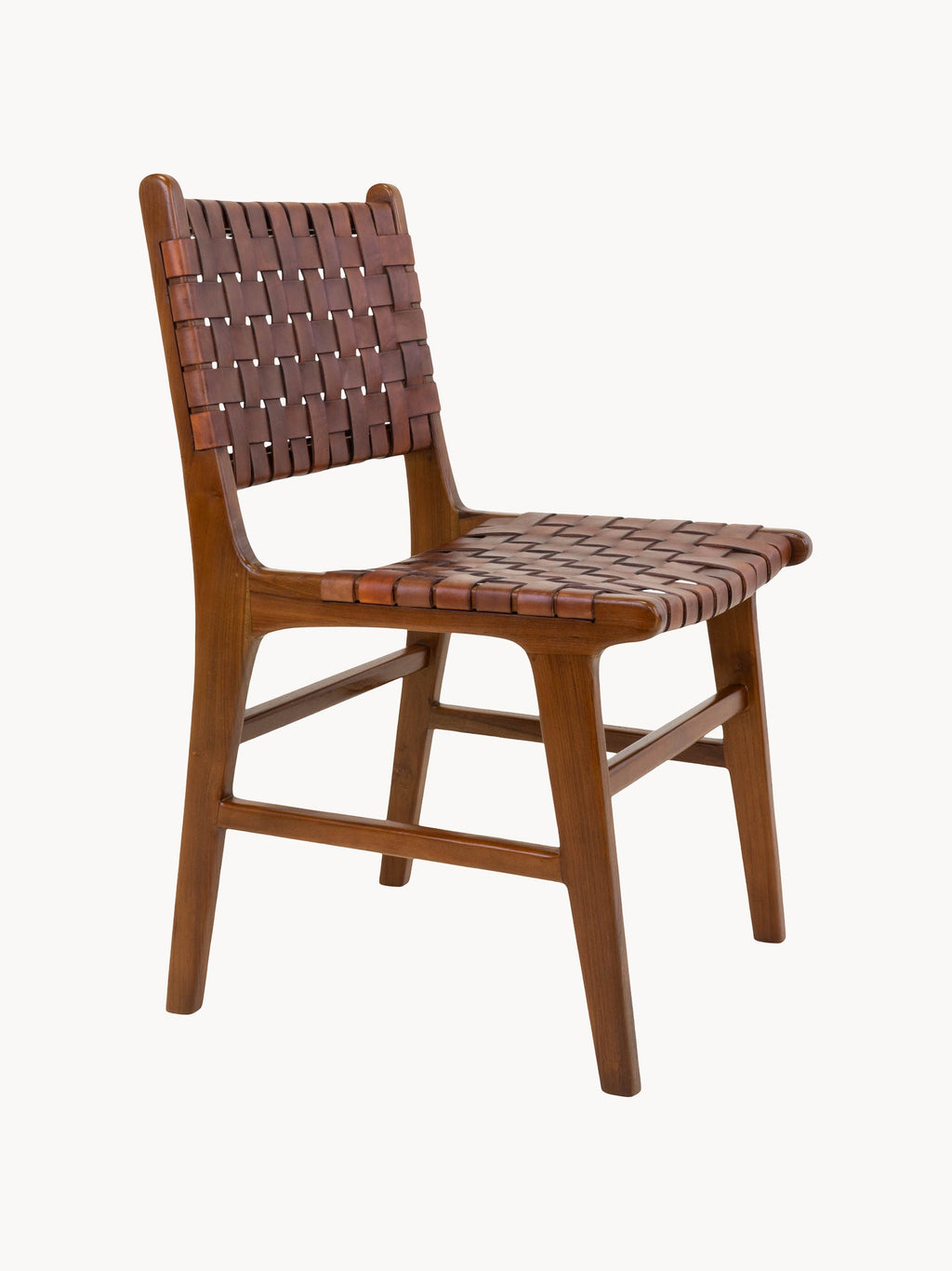 Perugia Teak Wood Dining Chairs, Set of 2