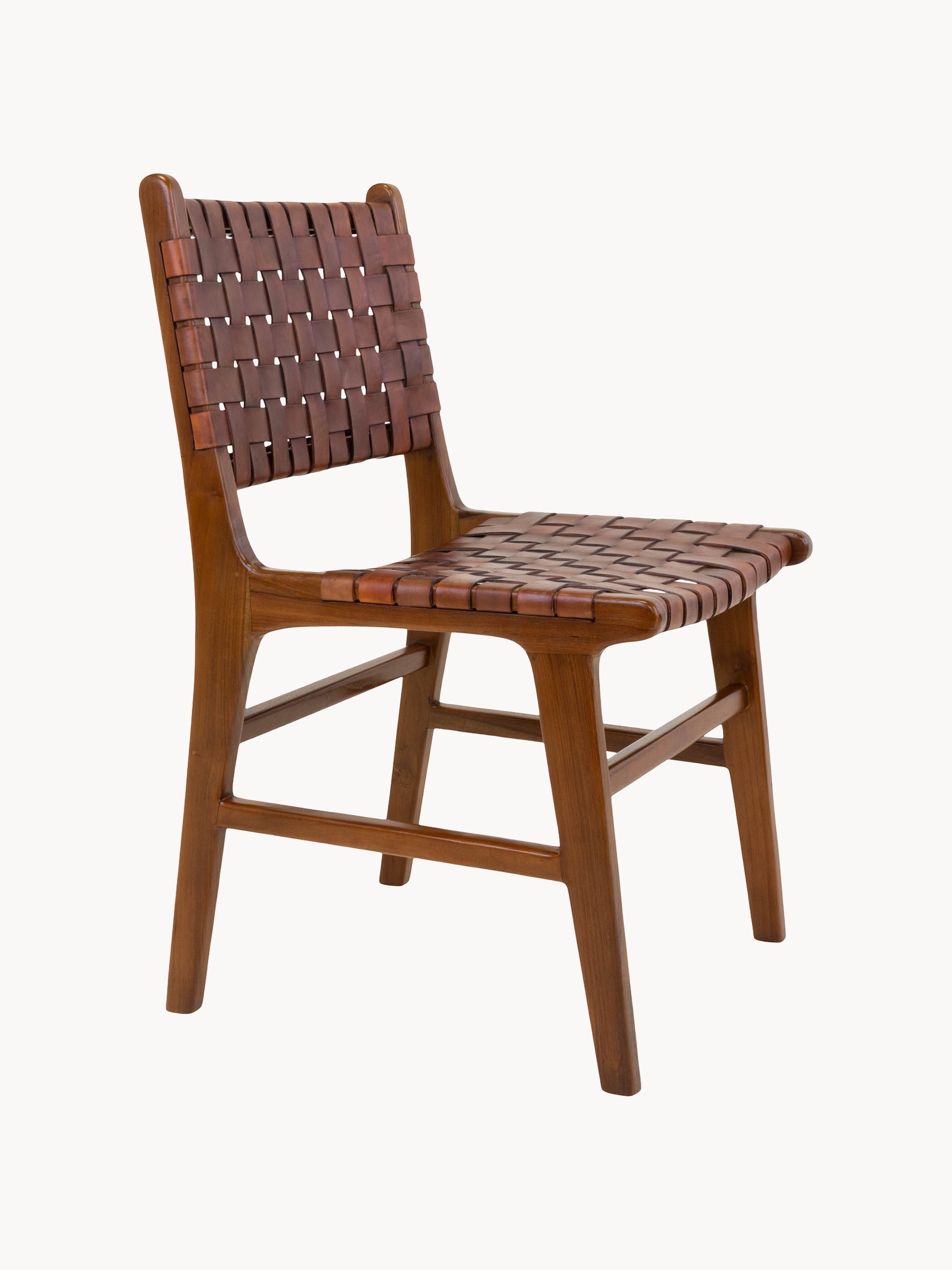 Perugia Teak Wood Dining Chairs, Set of 2