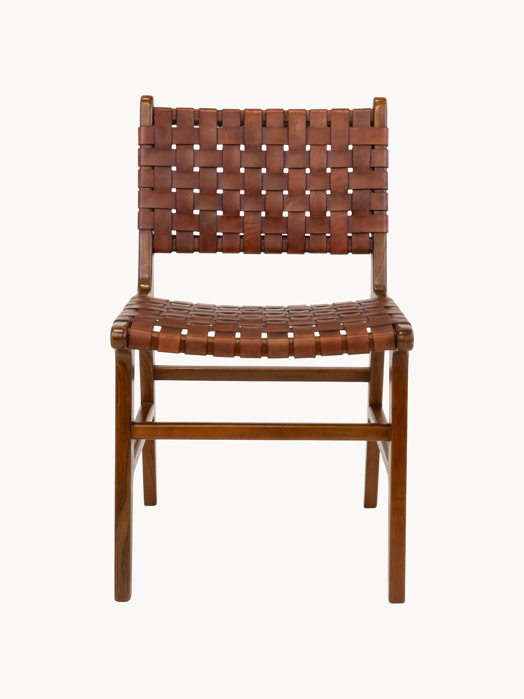 Perugia Teak Wood Dining Chairs, Set of 2