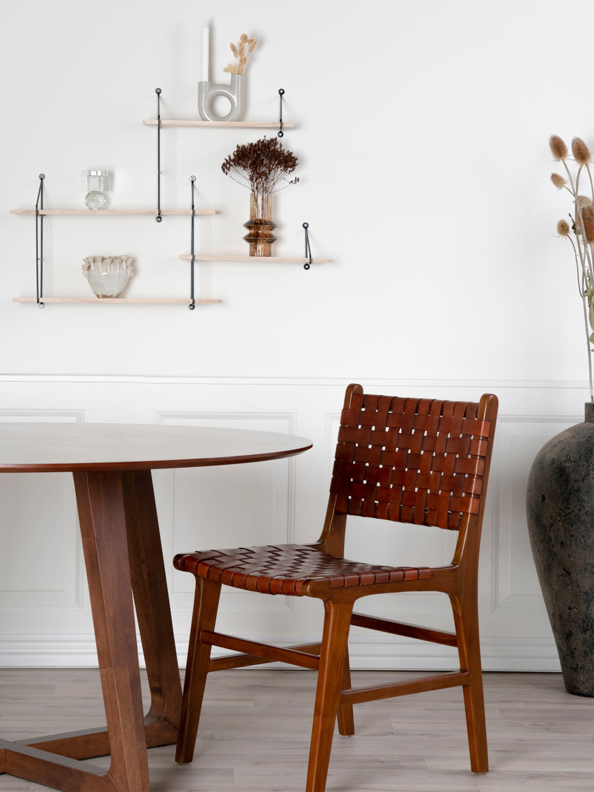 Perugia Teak Wood Dining Chairs, Set of 2