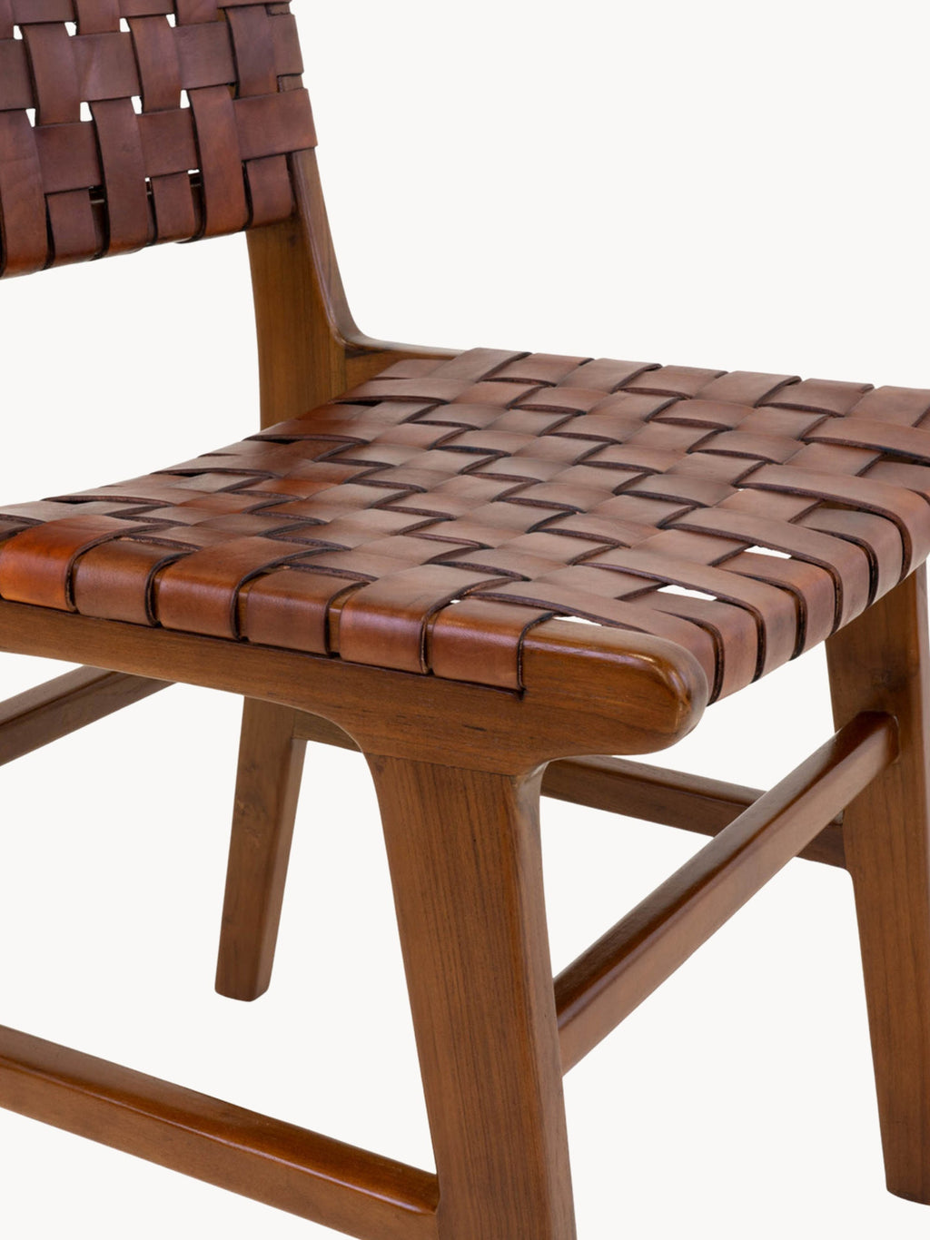 Perugia Teak Wood Dining Chairs, Set of 2