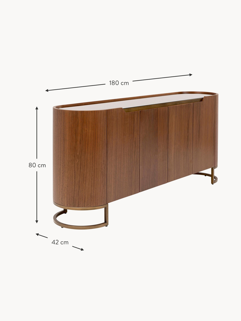 Giorgio Walnut Wood Sideboard