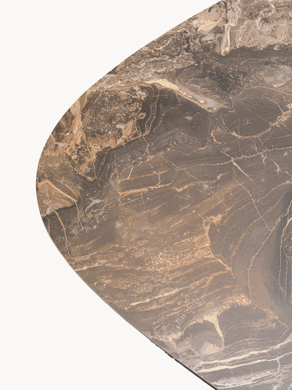 Organic-Shaped Marble Effect Coffee Table Paso
