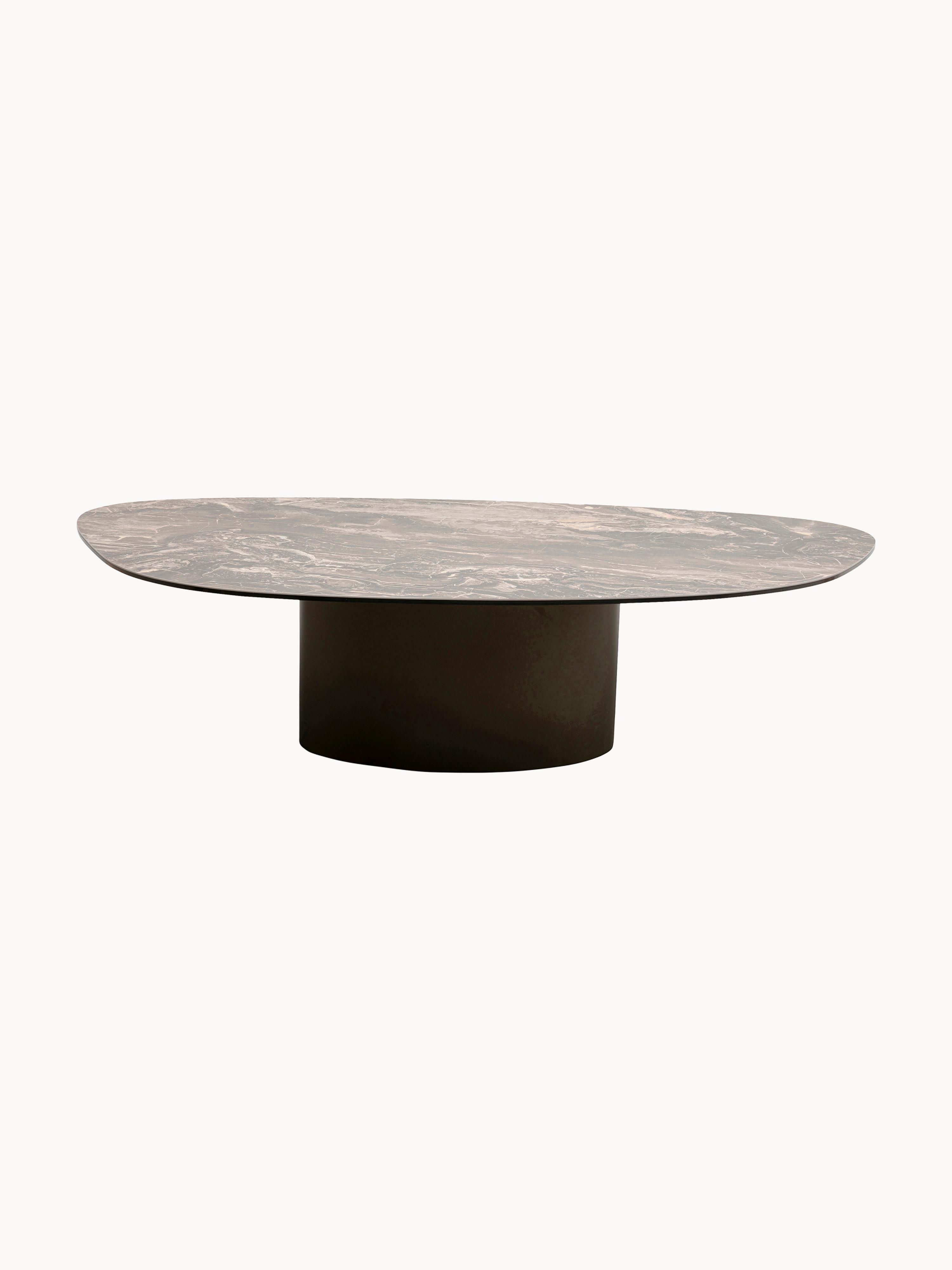Organic-Shaped Marble Effect Coffee Table Paso