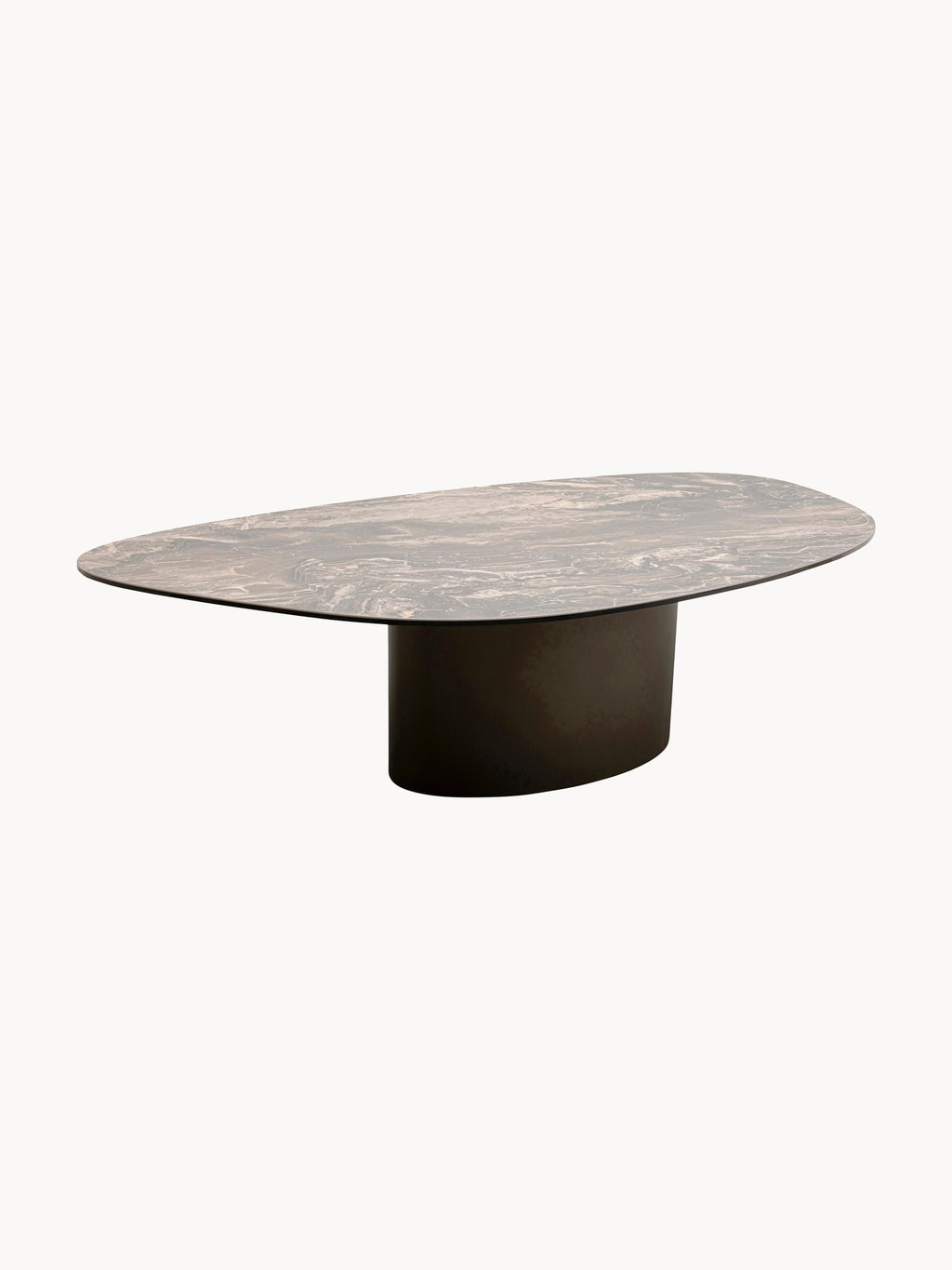 Gallery image 1 - Organic-Shaped Marble Effect Coffee Table Paso