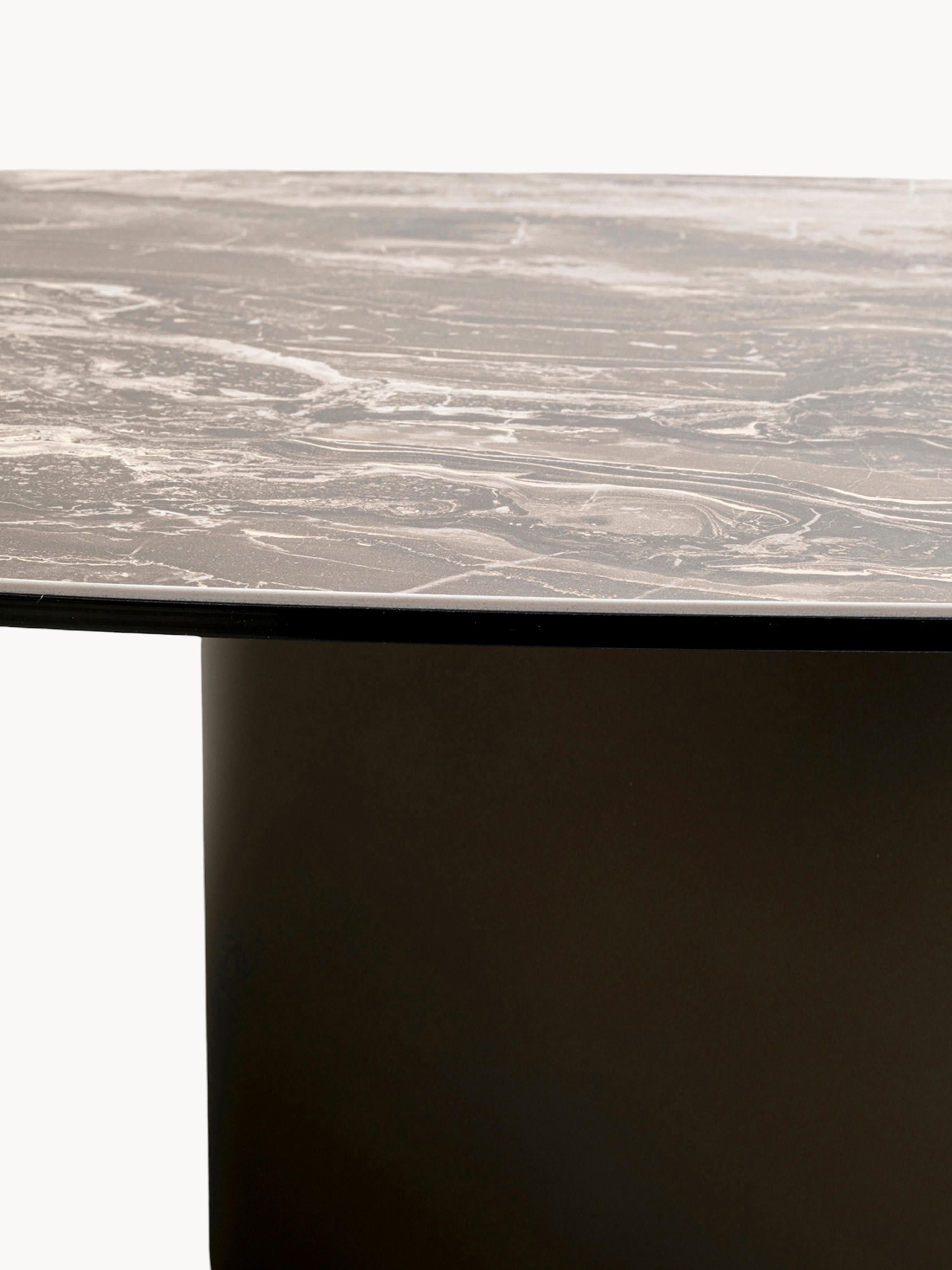 Organic-Shaped Marble Effect Coffee Table Paso