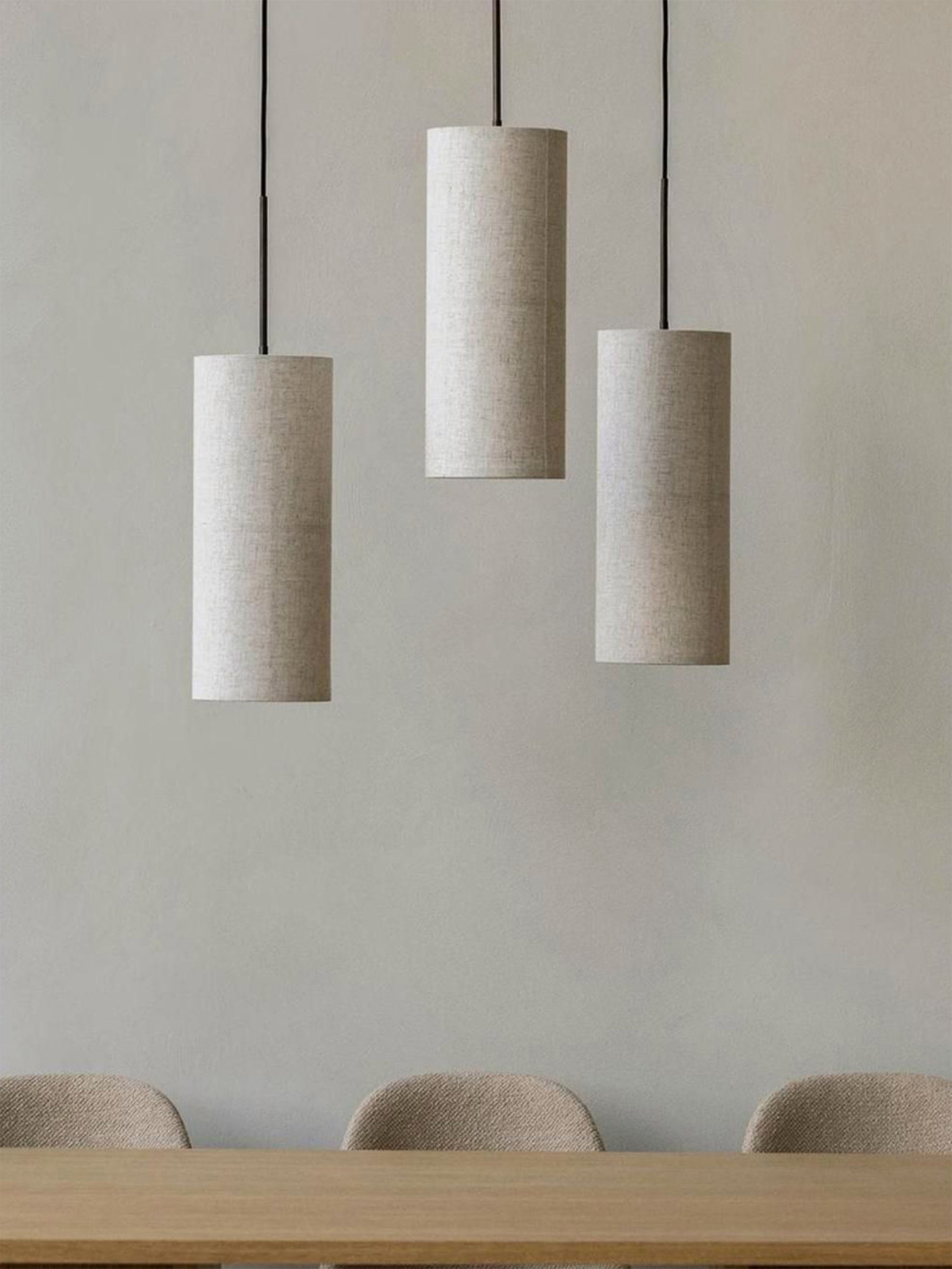 Hashira Handmade Linen Pendant Light, in various sizes