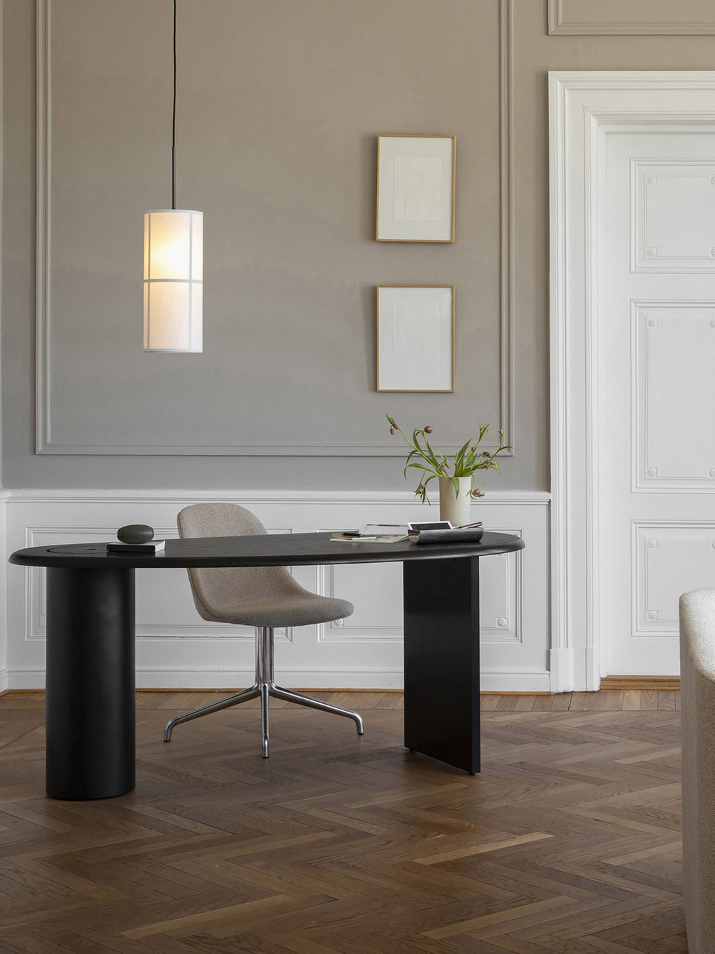 Hashira Handmade Linen Pendant Light, in various sizes
