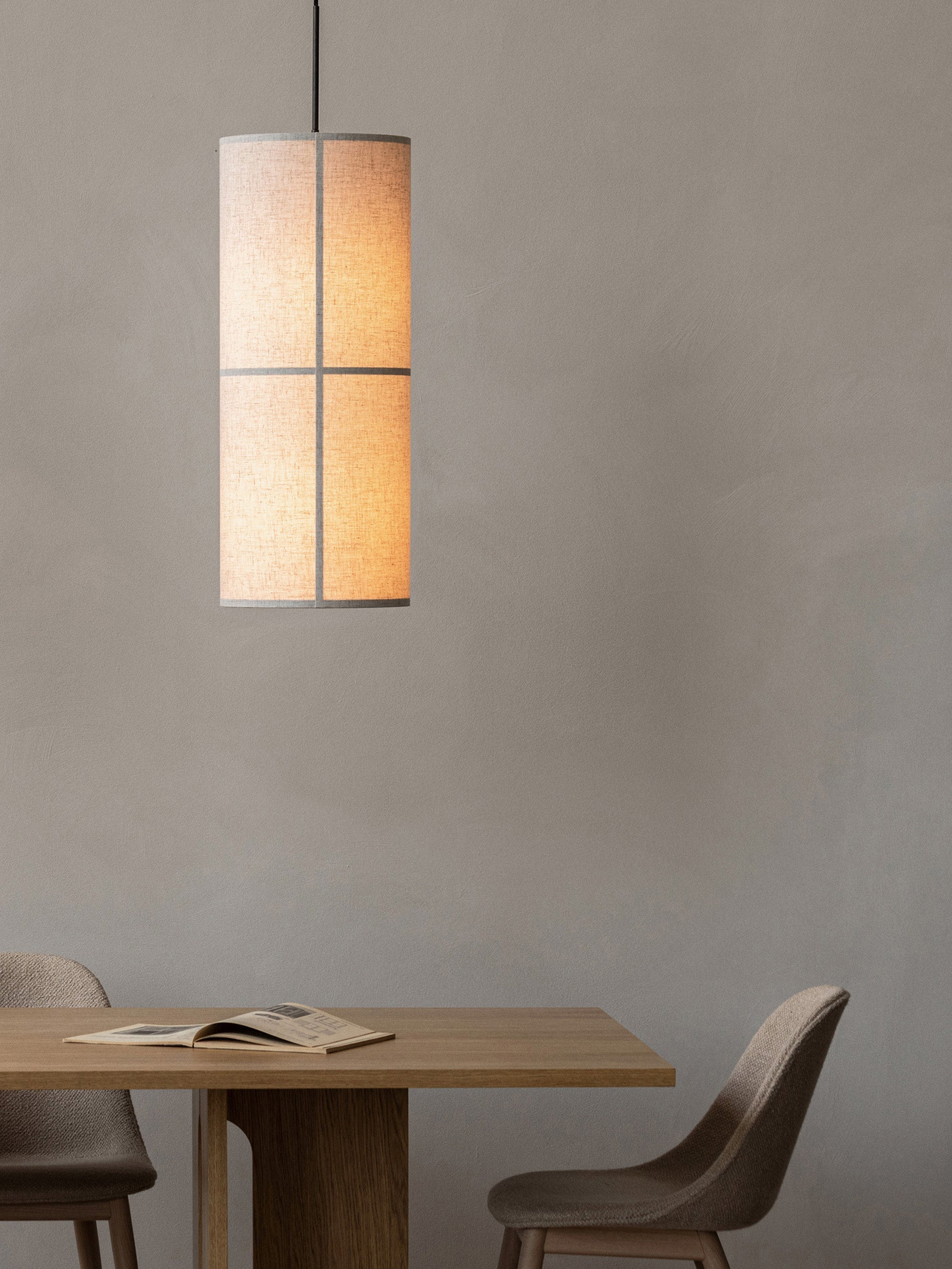 Hashira Handmade Linen Pendant Light, in various sizes