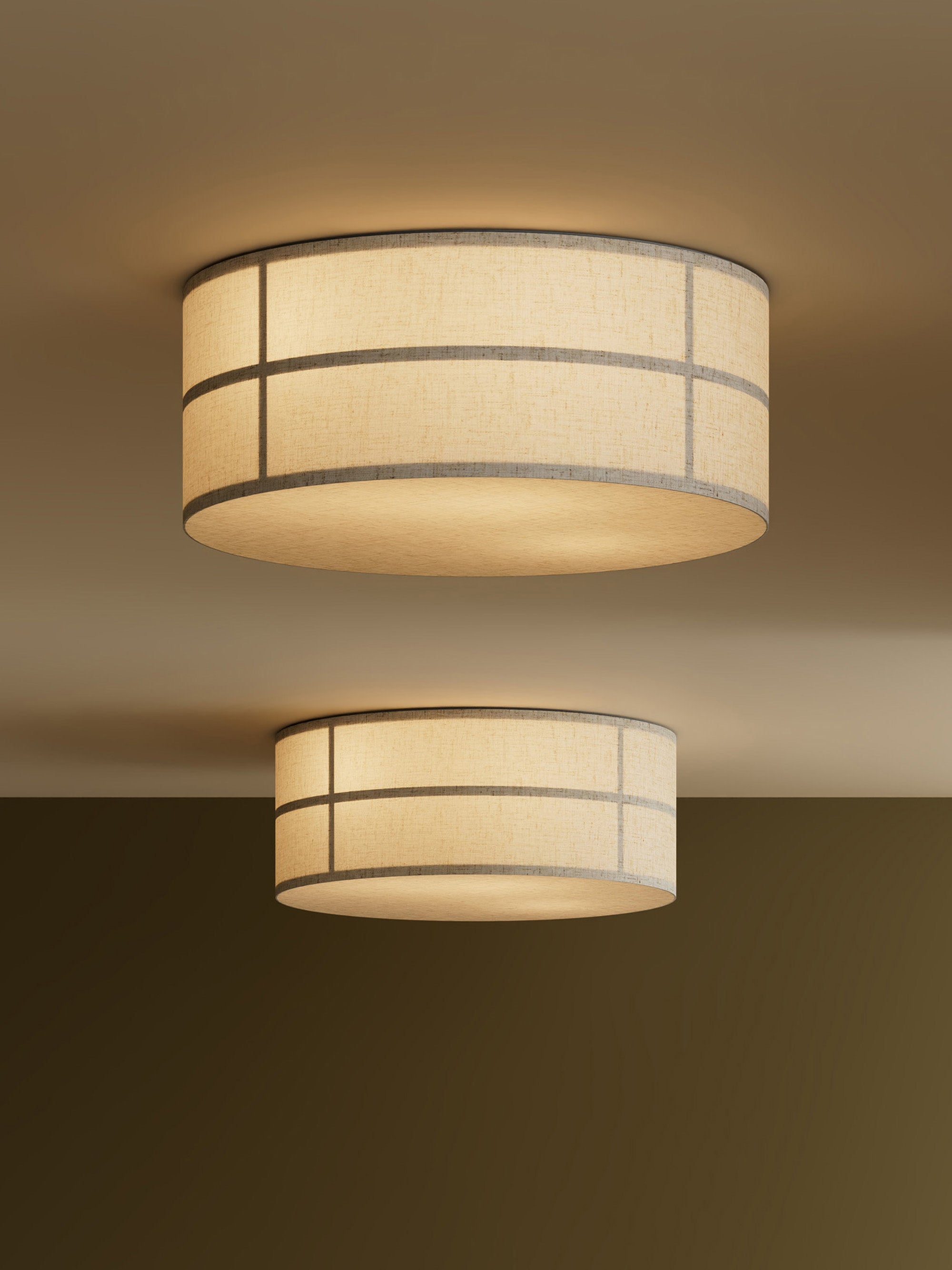 Hashira Handmade Linen Ceiling Lamp