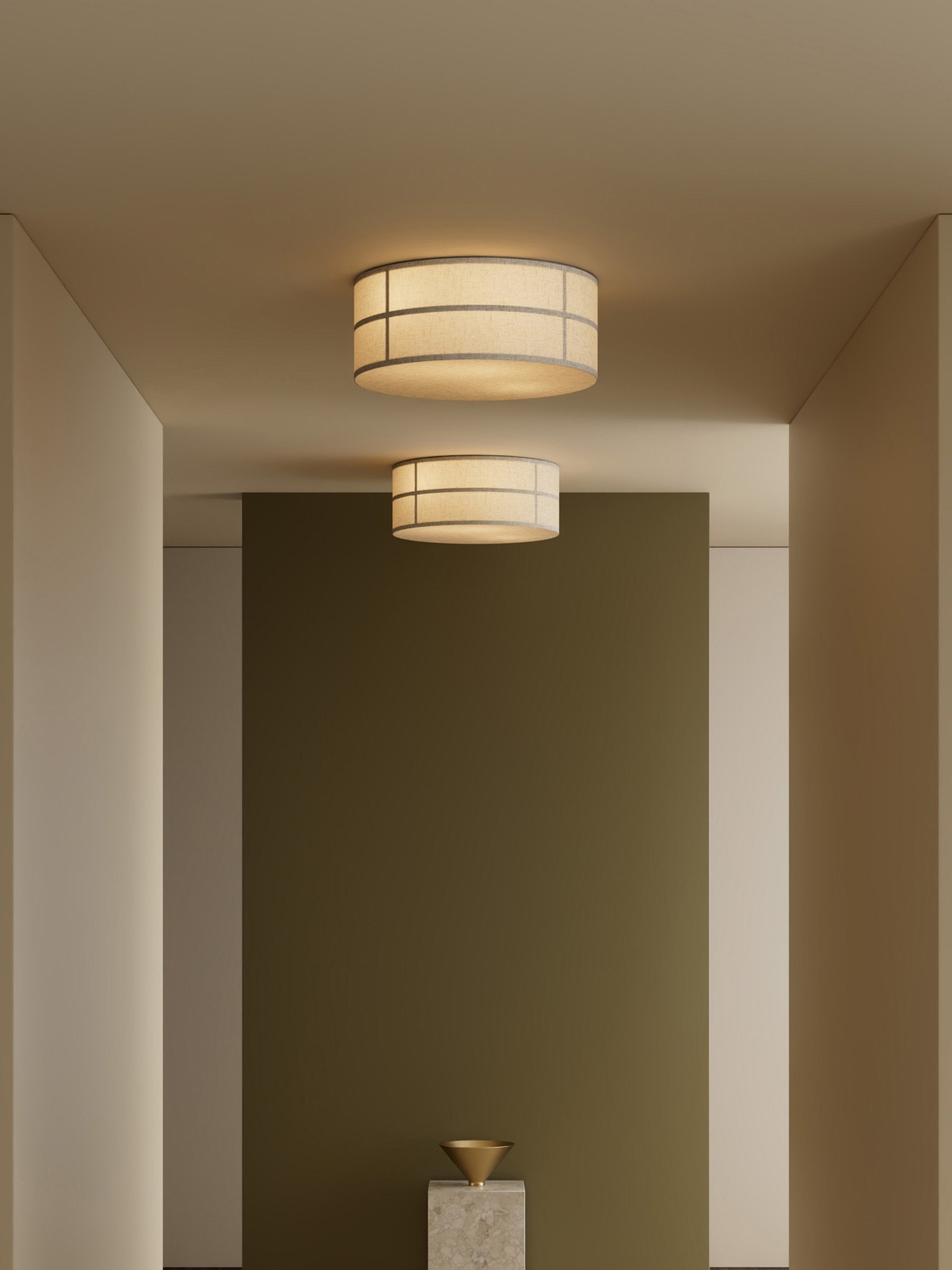 Hashira Handmade Linen Ceiling Lamp