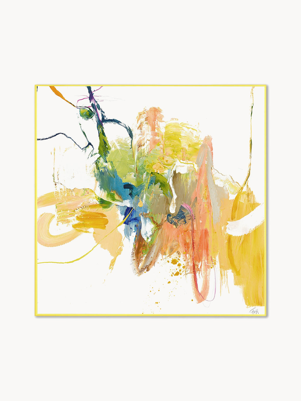 Gallery image 1 - Hand-Embellished Canvas Print Confidential Yellow