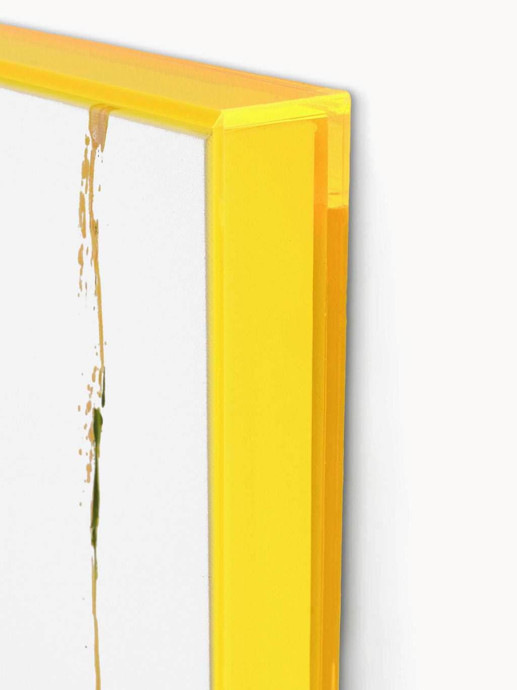 Yellow Hand-Embellished Canvas Print Confidential