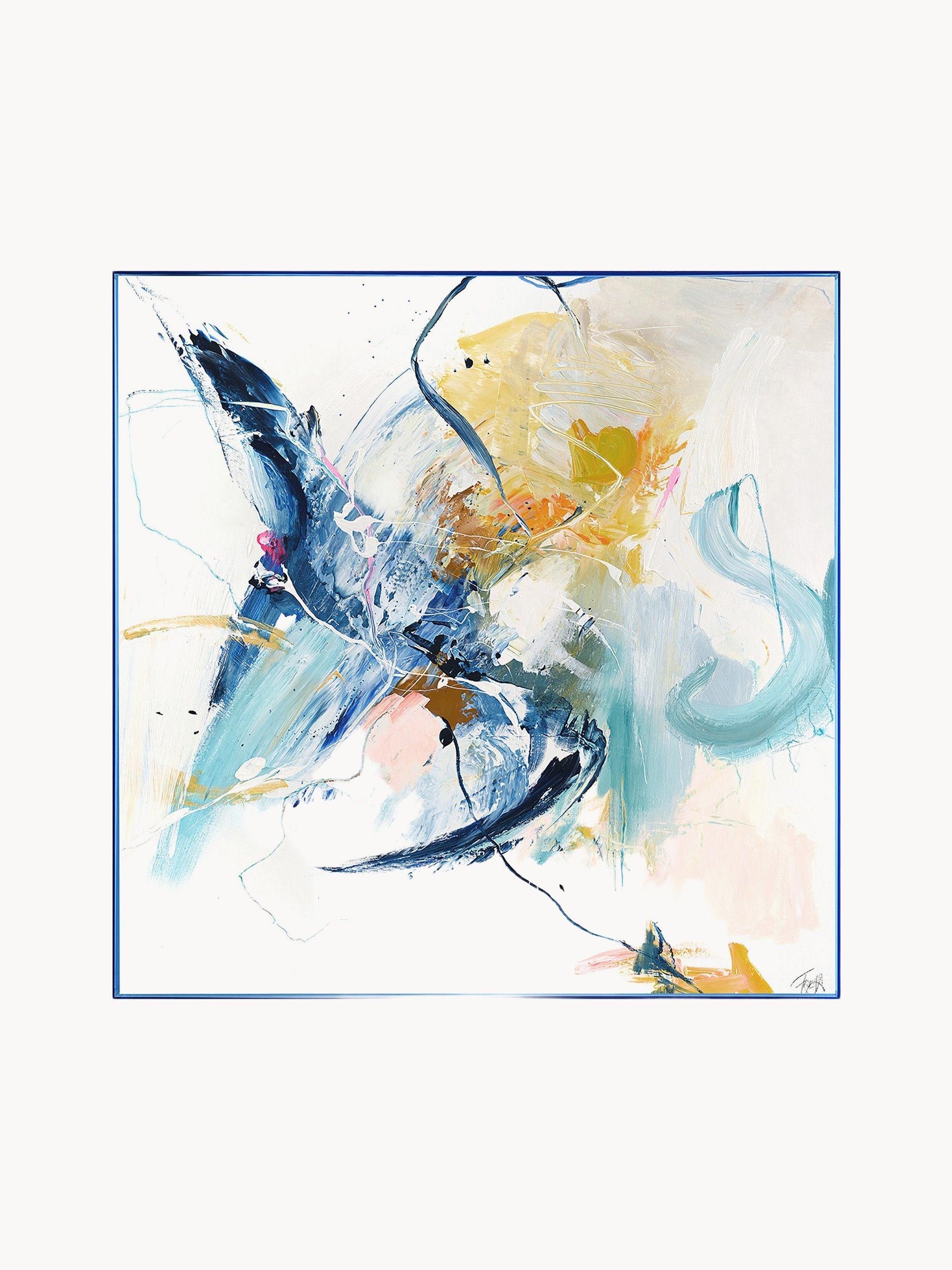 Gallery image 1 - Hand-Embellished Canvas Print Confidential Blue