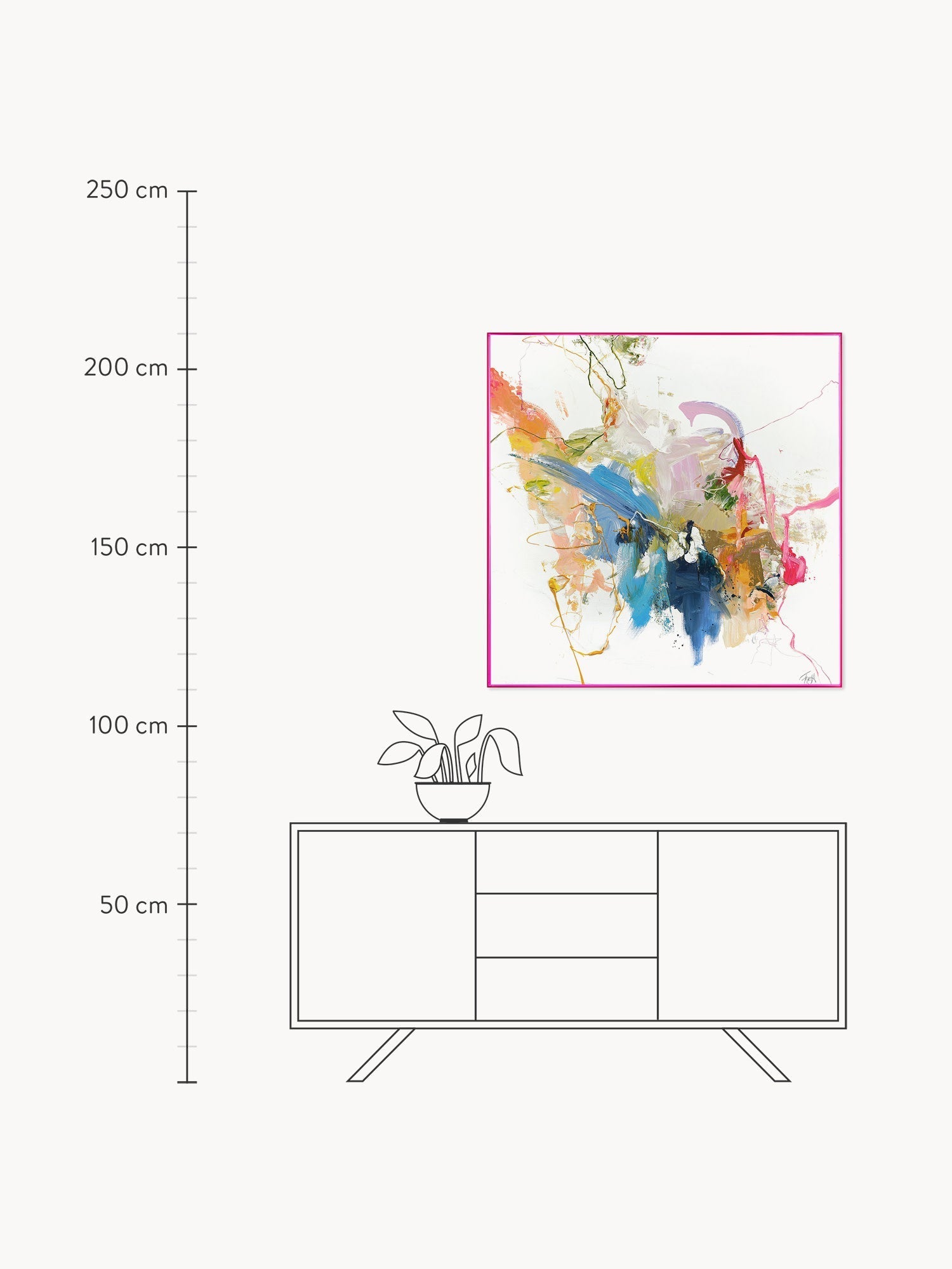 Pink Hand-Embellished Canvas Print Confidential