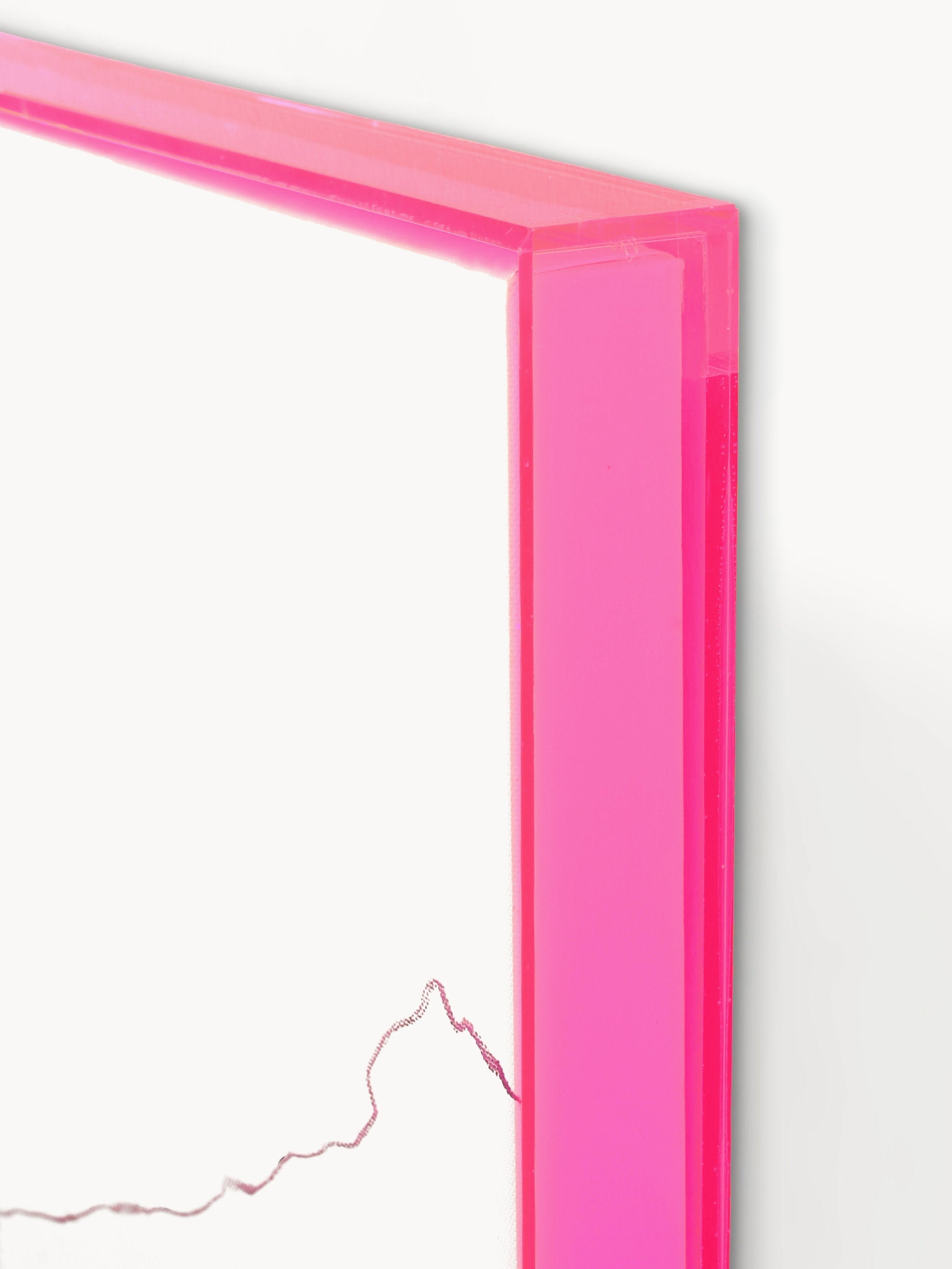 Pink Hand-Embellished Canvas Print Confidential