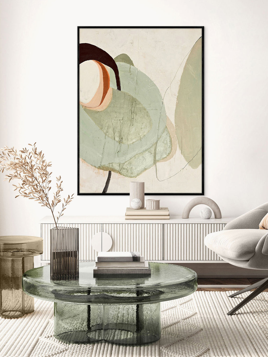 Rock Hand-Painted Canvas Art Moon