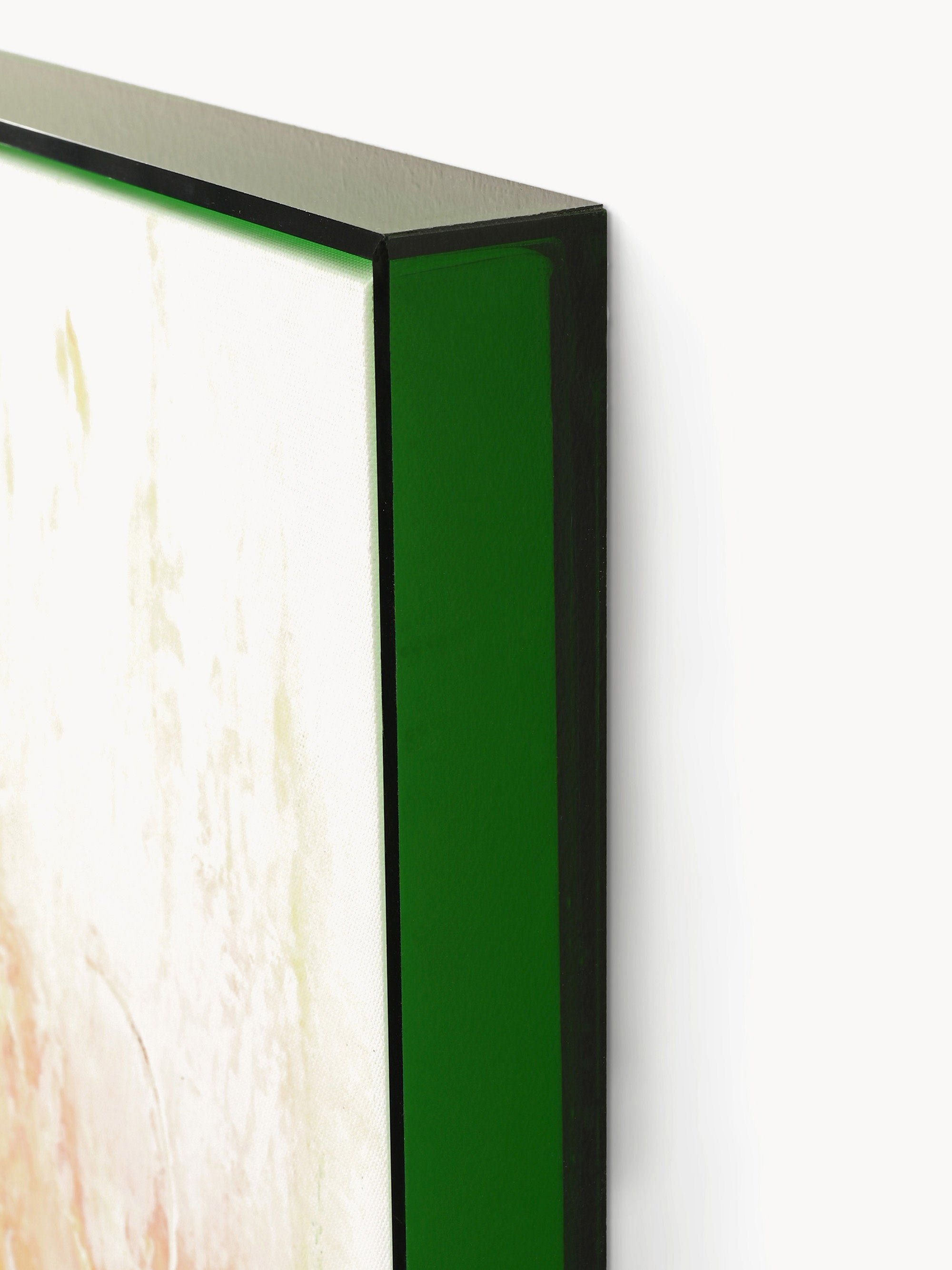 Green Hand-Embellished Canvas Print Confidential