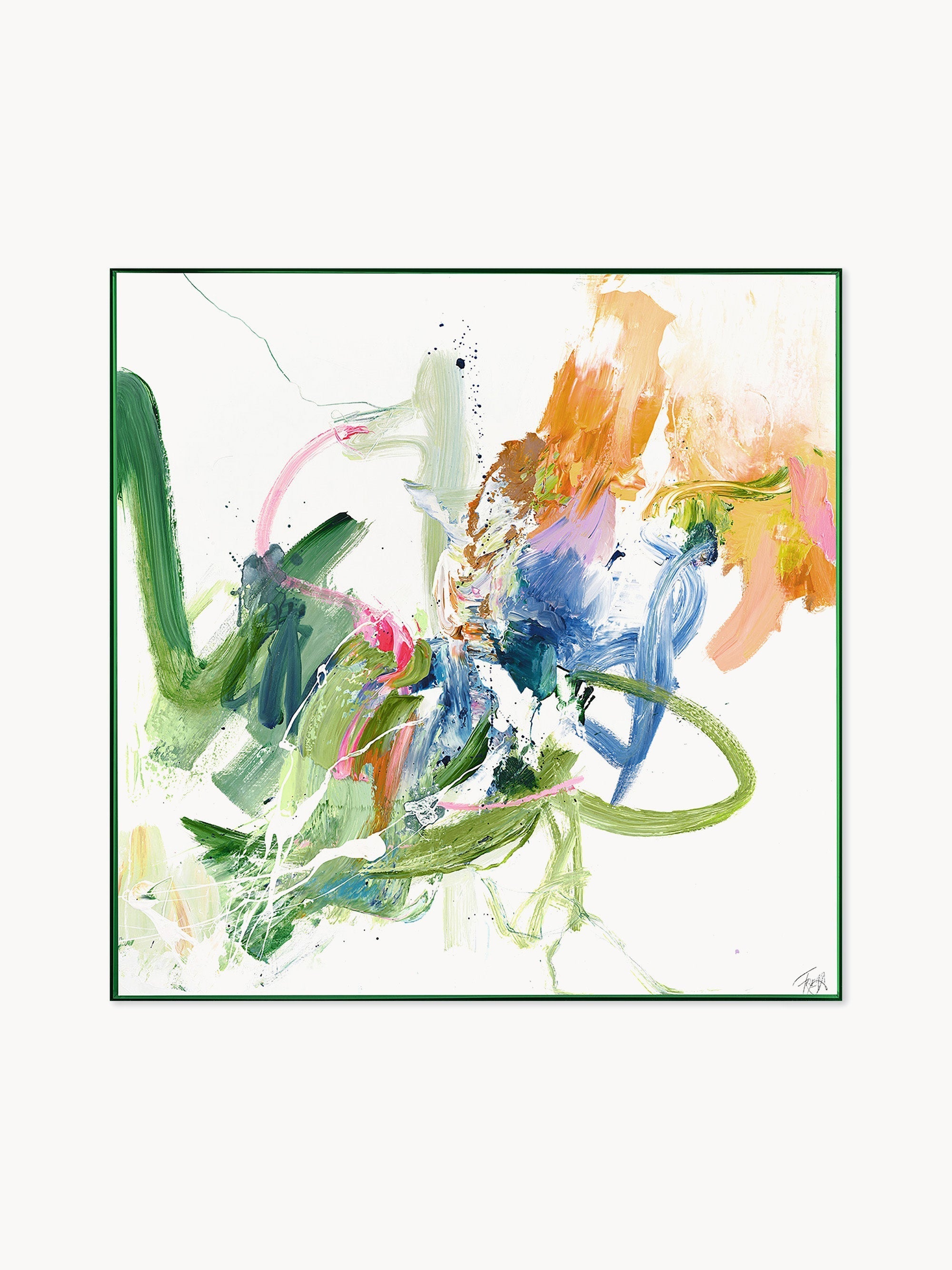 Gallery image 1 - Hand-Embellished Canvas Print Confidential Green